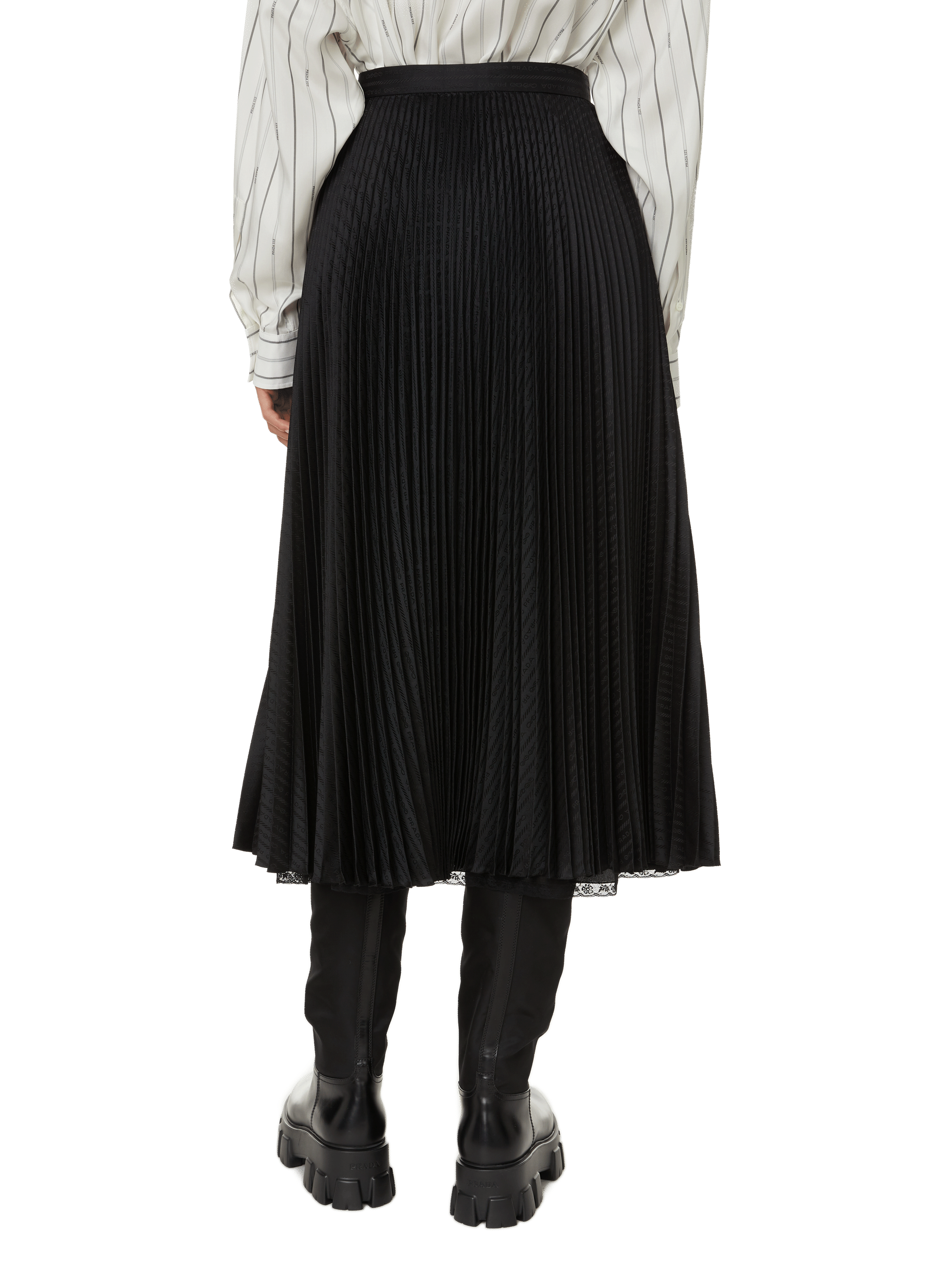 Pleated skirt PRADA Black