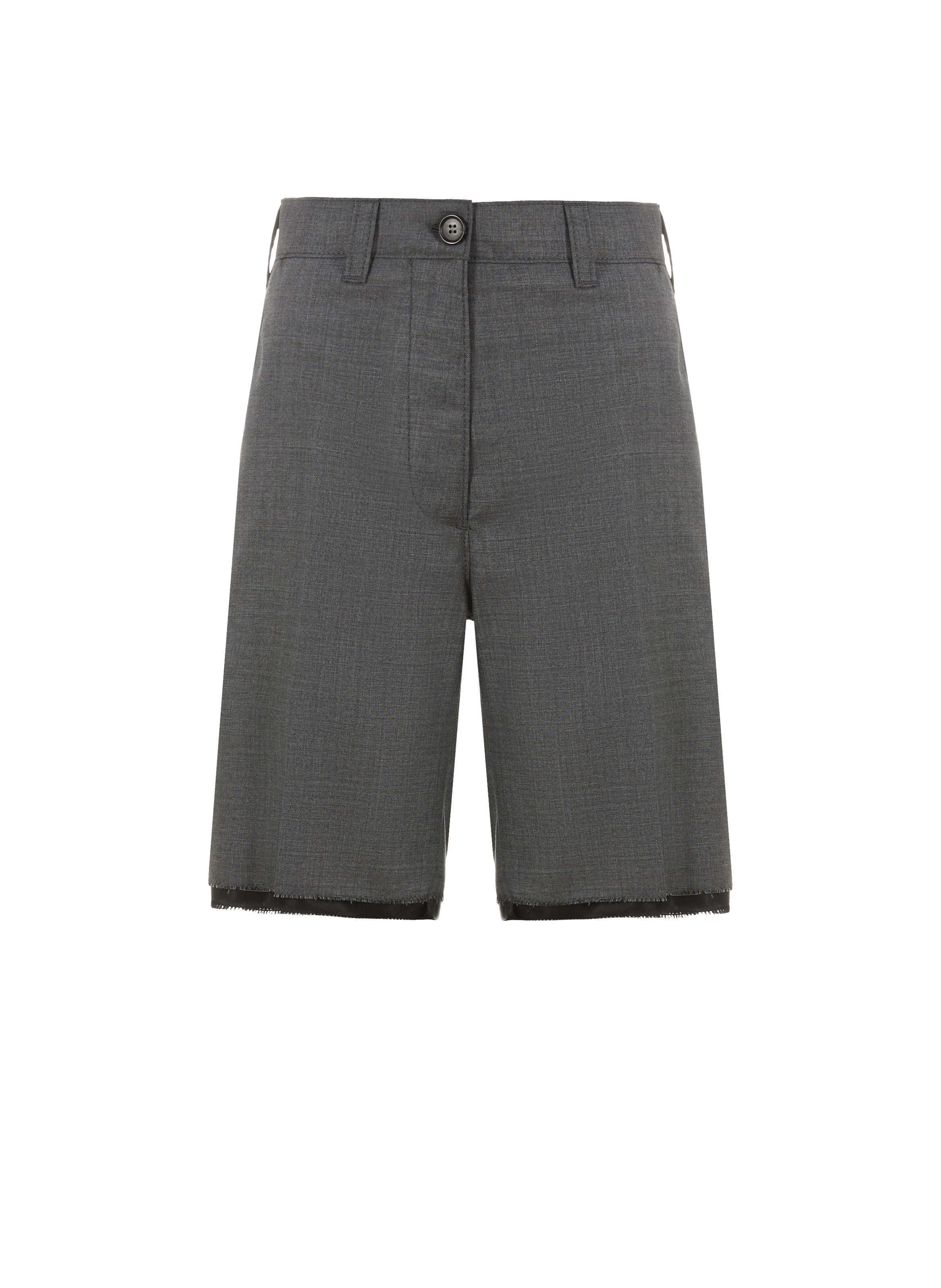 Bermuda tailleur en laine vierge MIU MIU Gris