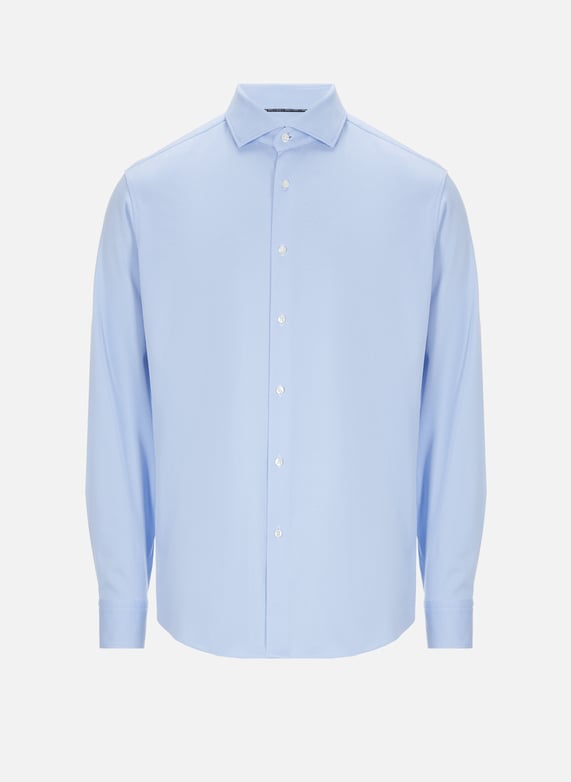 BOSS - Chemise Slim en popeline de coton stretch avec imprimé à fleurs - Bleu à motif BOSS - Chemise Slim en popeline de coton stretch avec imprimé à fleurs - Bleu à motif