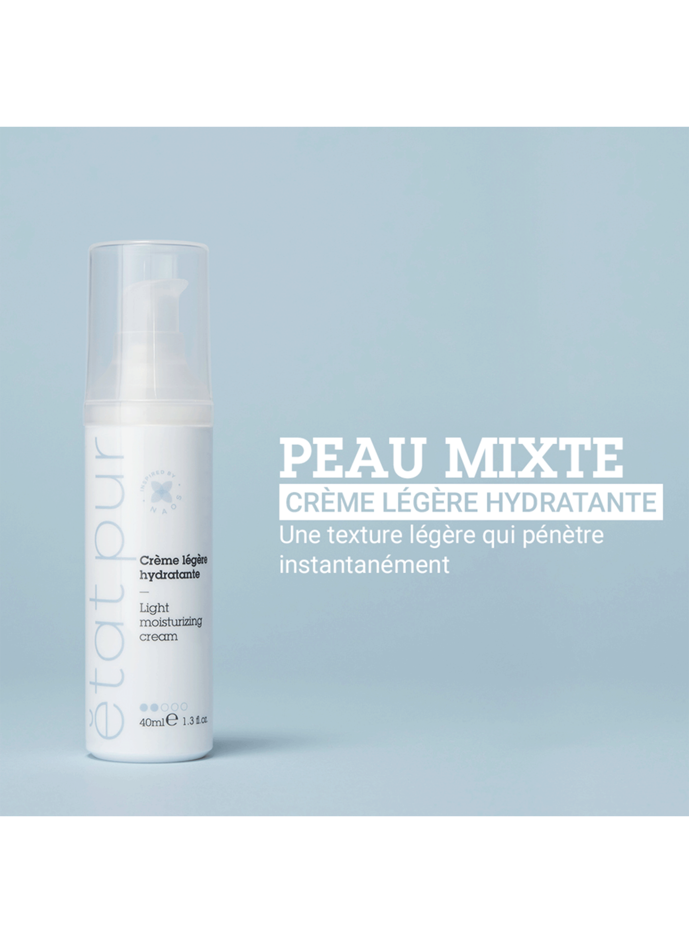 La crème légère hydratante ETAT PUR No color