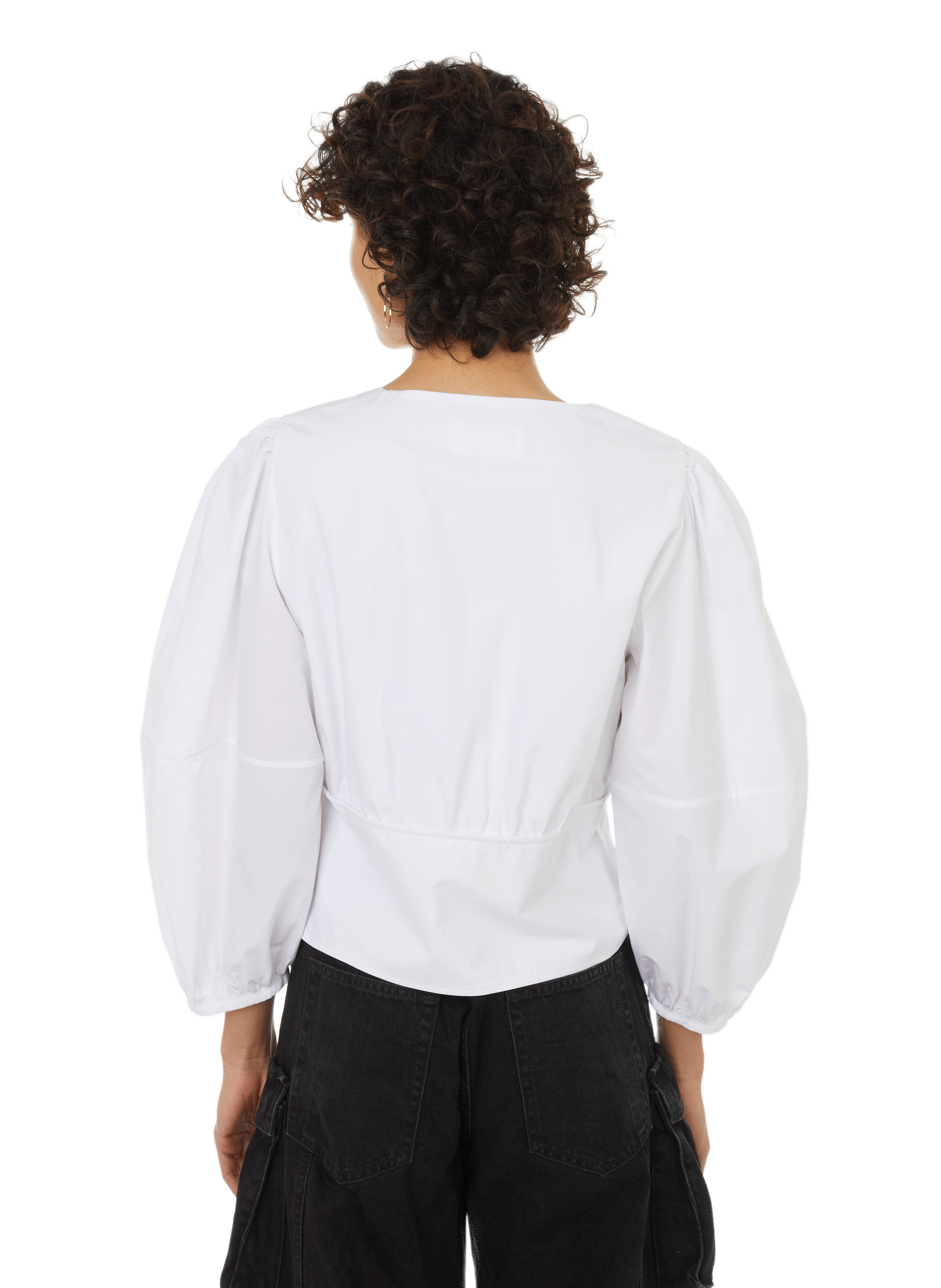 Top à manches ballon CAES Blanc