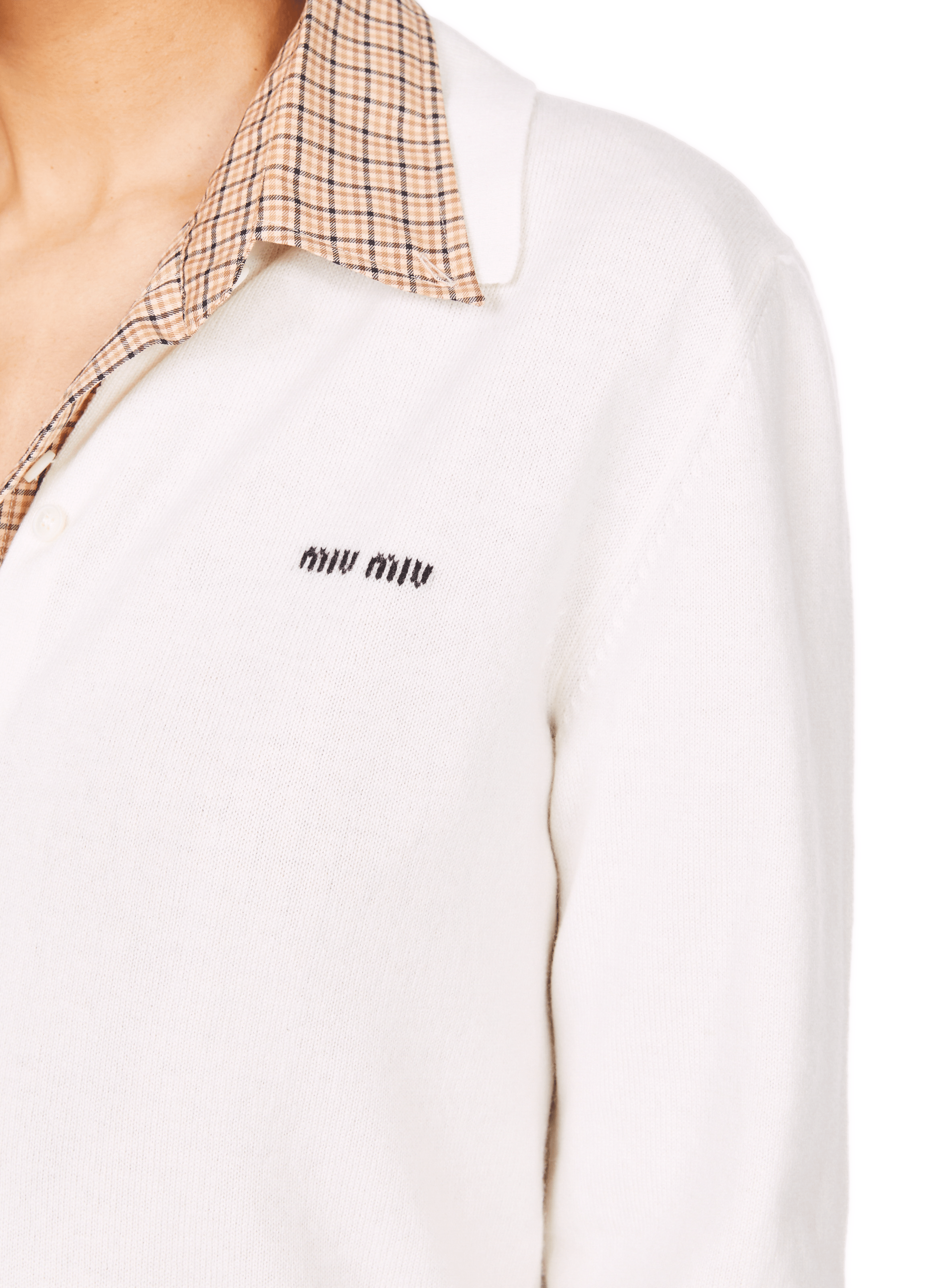 Cardigan en cachemire  MIU MIU Blanc