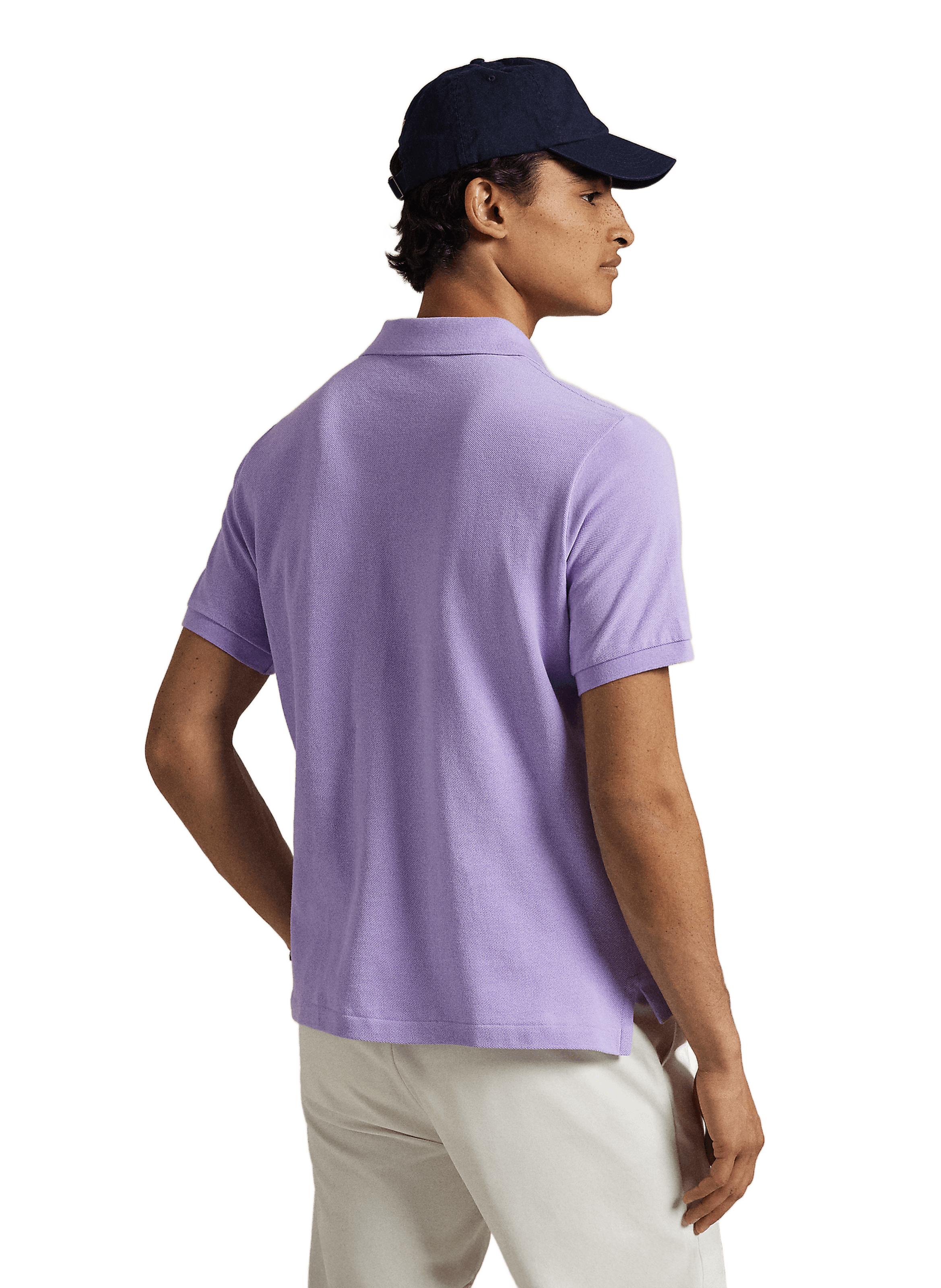 Organic cotton piqué polo shirt POLO RALPH LAUREN Purple
