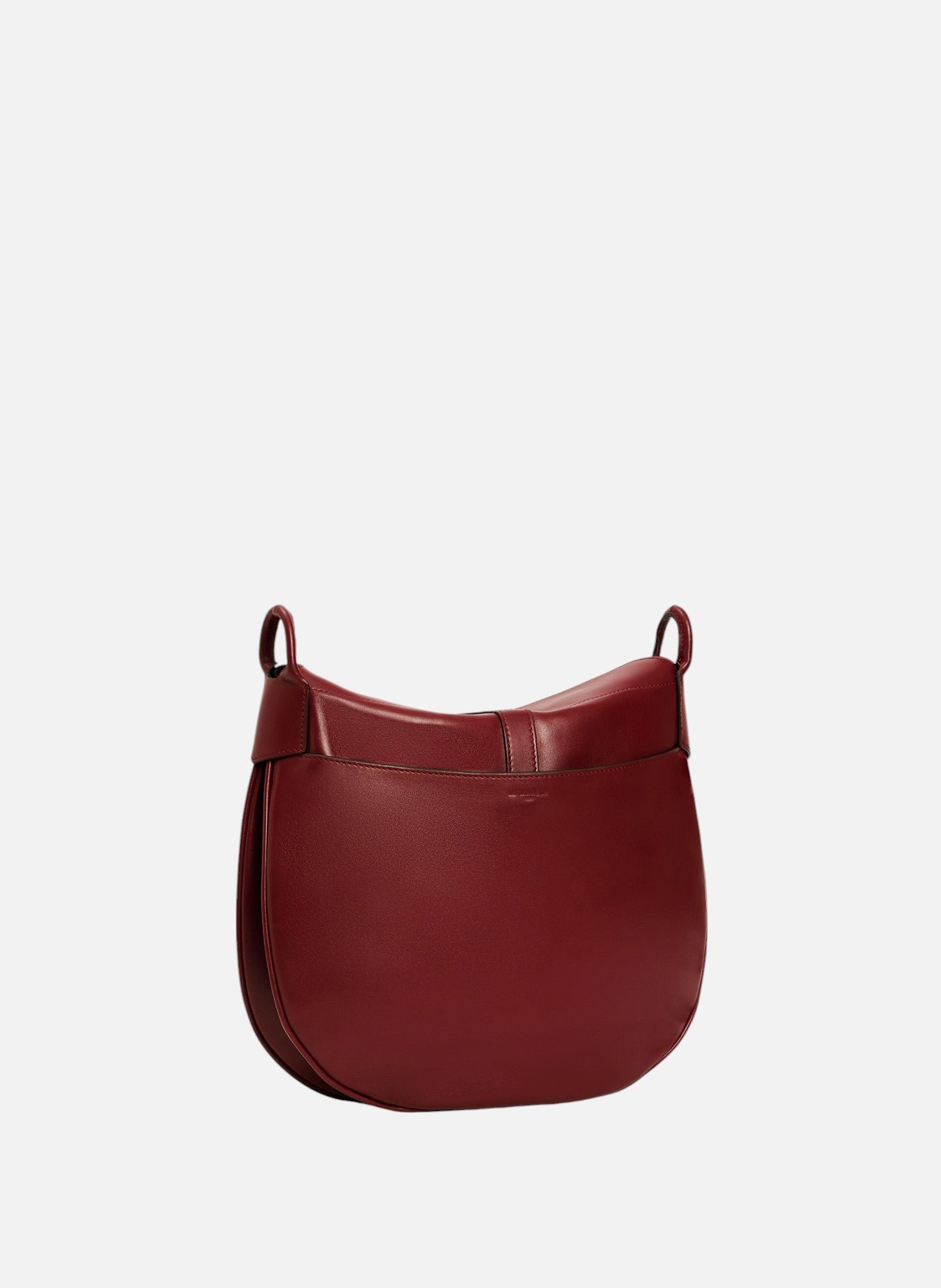 Grand sac bandoulière pia en cuir lisse LE TANNEUR Rouge