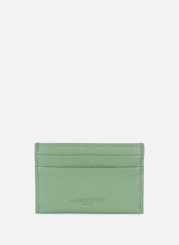 Porte-cartes - foulonné pm Vert by LANCASTER LANCASTER Porte-cartes - foulonné pm Vert
