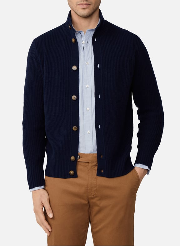 Cardigan en laine Bleu by FACONNABLE FACONNABLE Cardigan en laine Bleu
