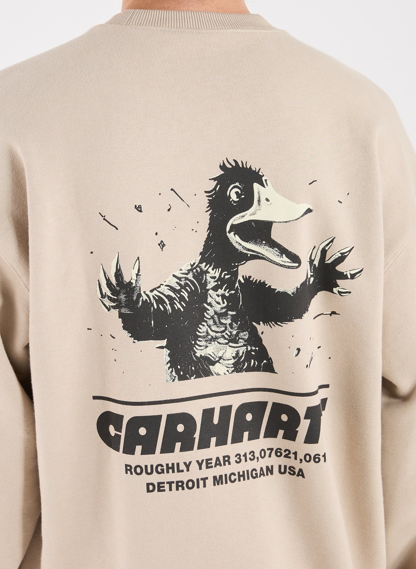 Oversized cotton screen-printed sweatshirt CARHARTT WIP Beige