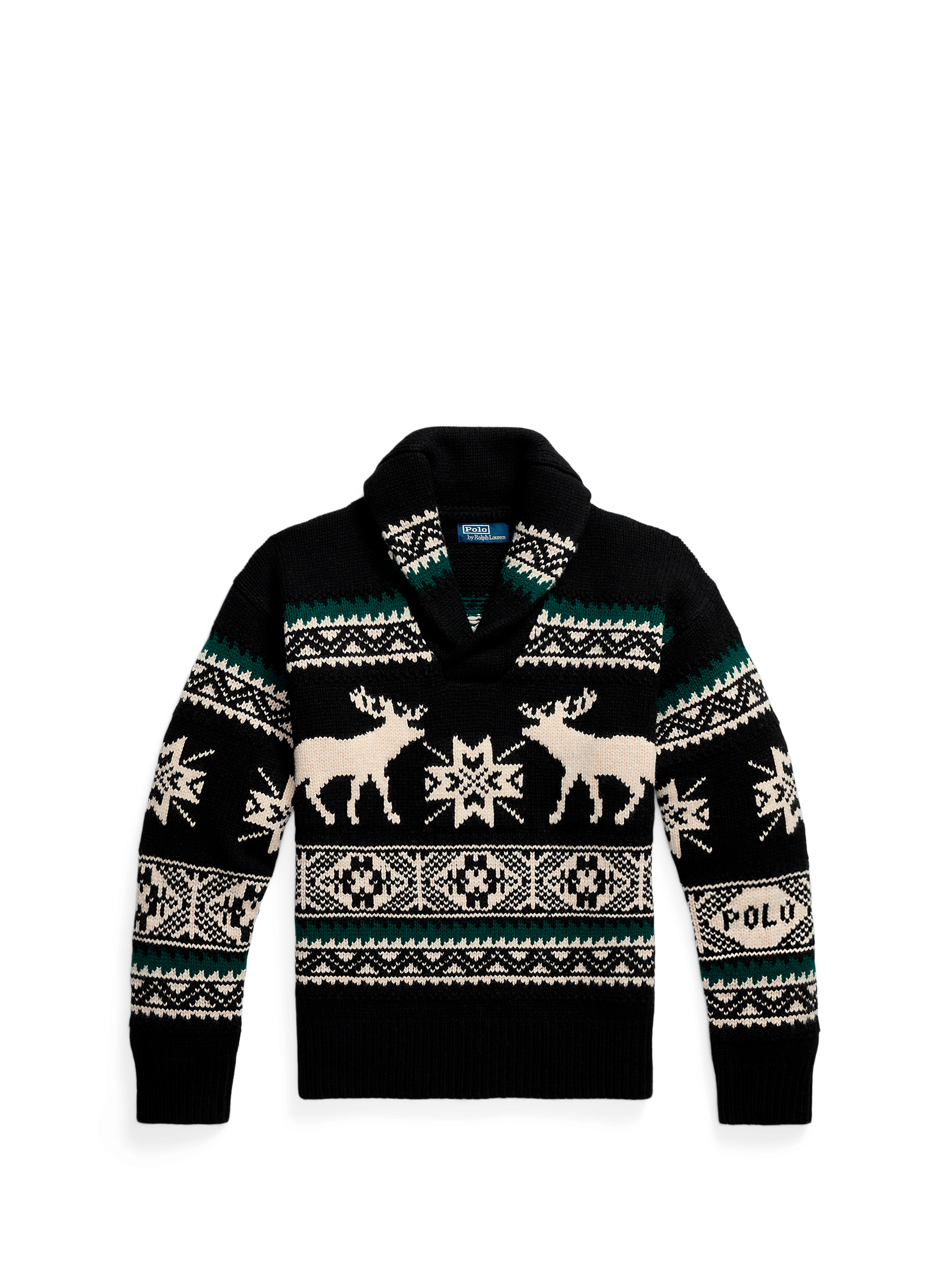 POLO RALPH LAUREN Pull en laine mélangée Noir