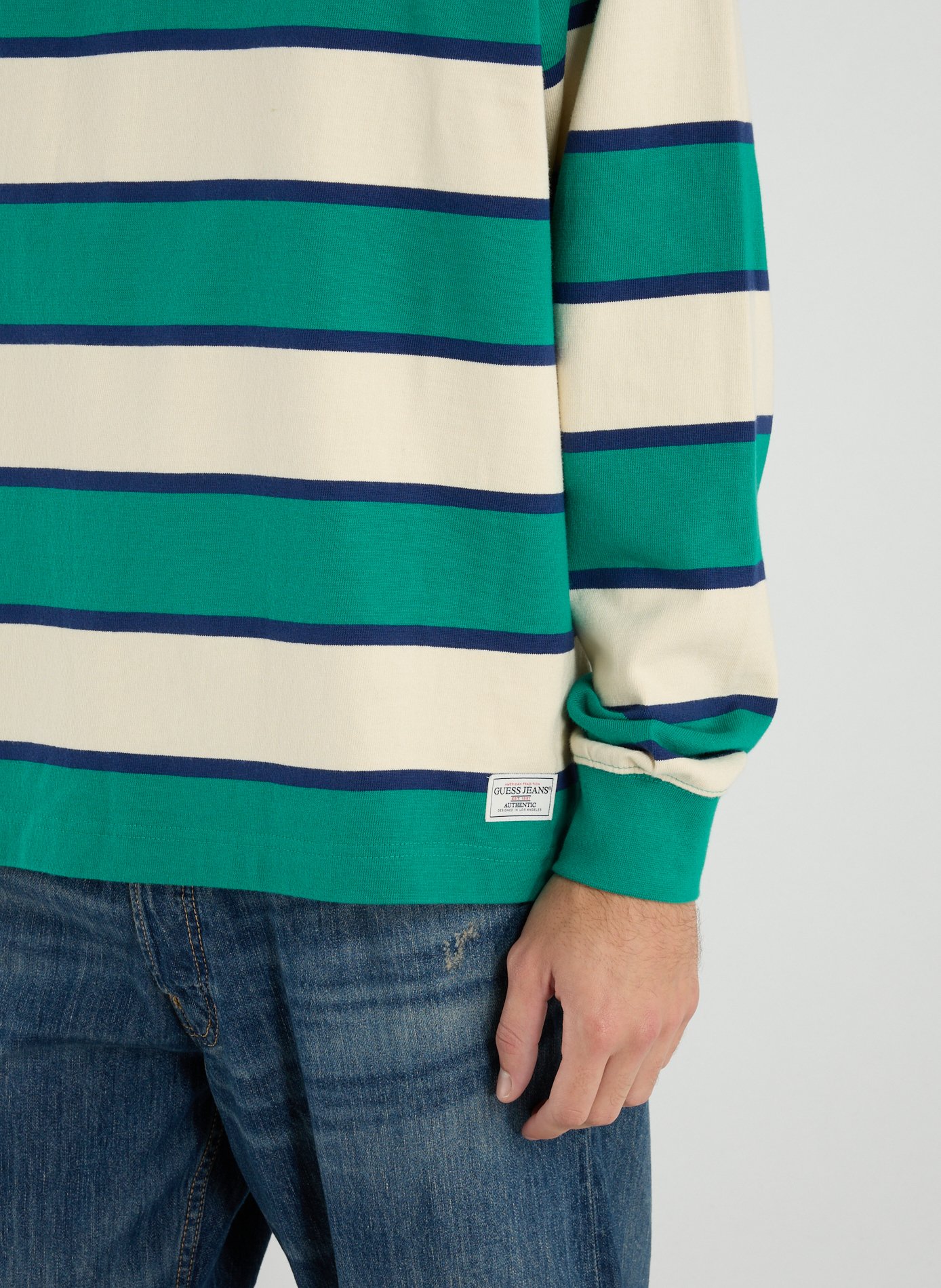 Long sleeve polo shirt GUESS Green