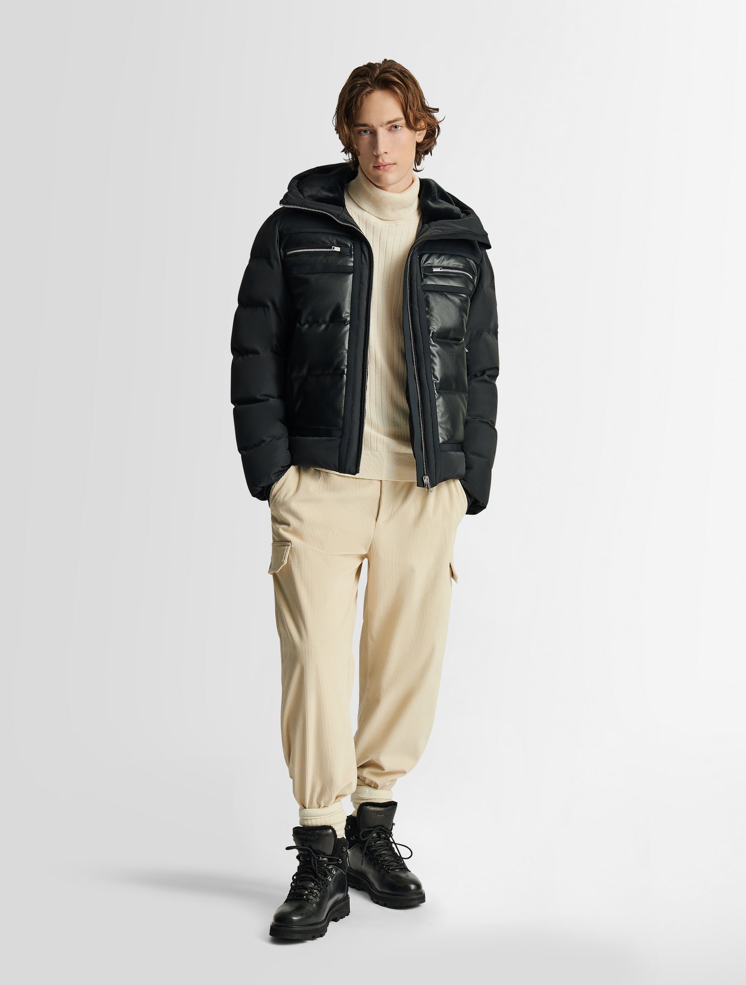 Doudoune bokaff col capuche coupe regular FUSALP Noir