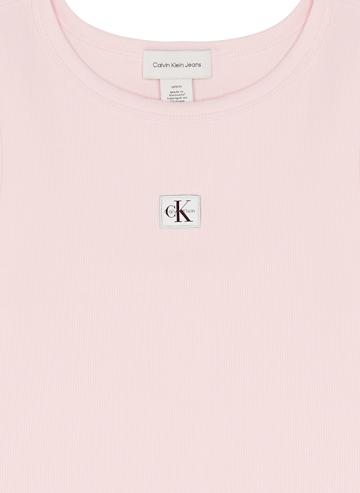 Ribbed cotton tank top CALVIN KLEIN Pink