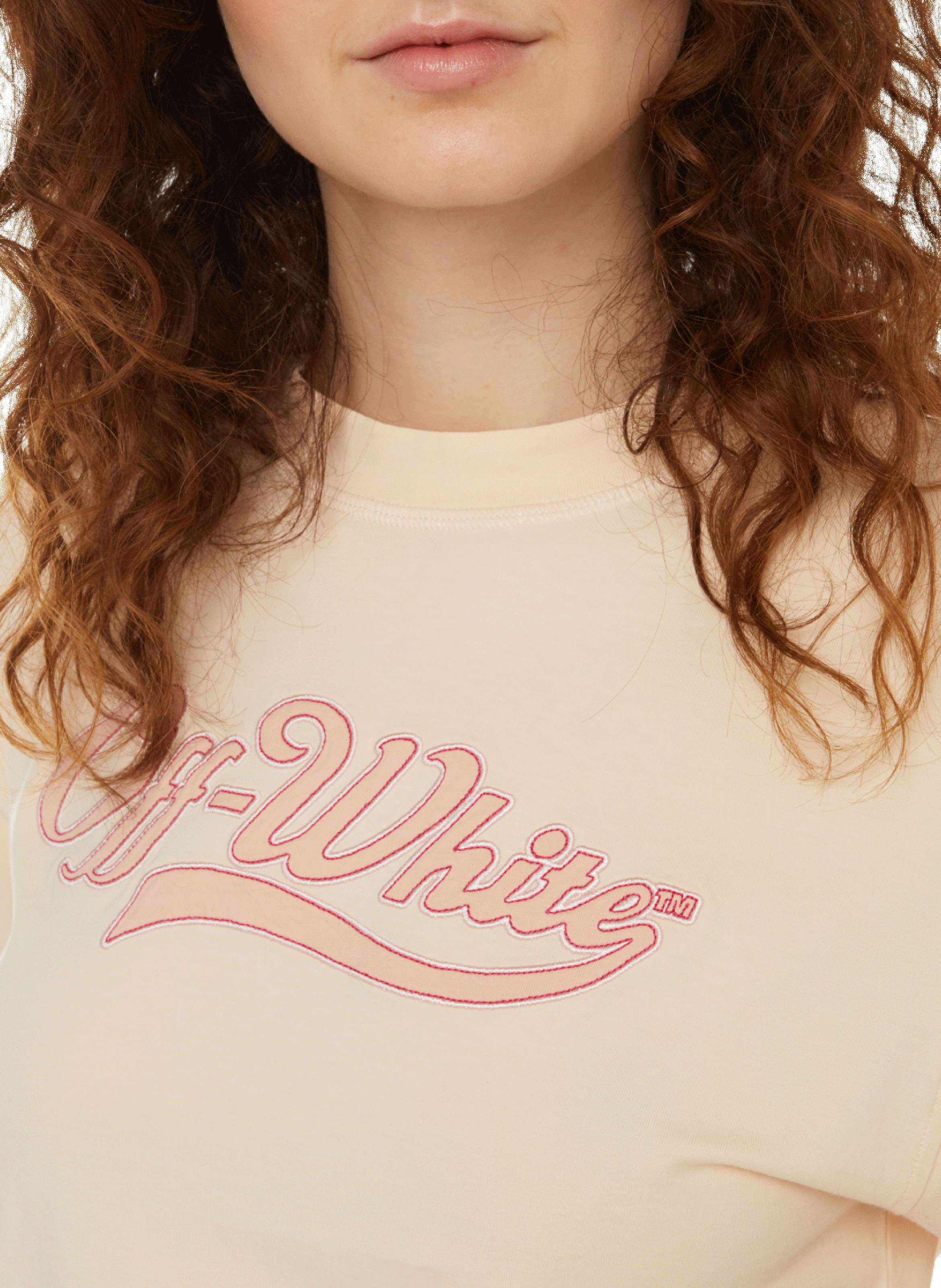 Cotton logo T-shirt OFF-WHITE Beige