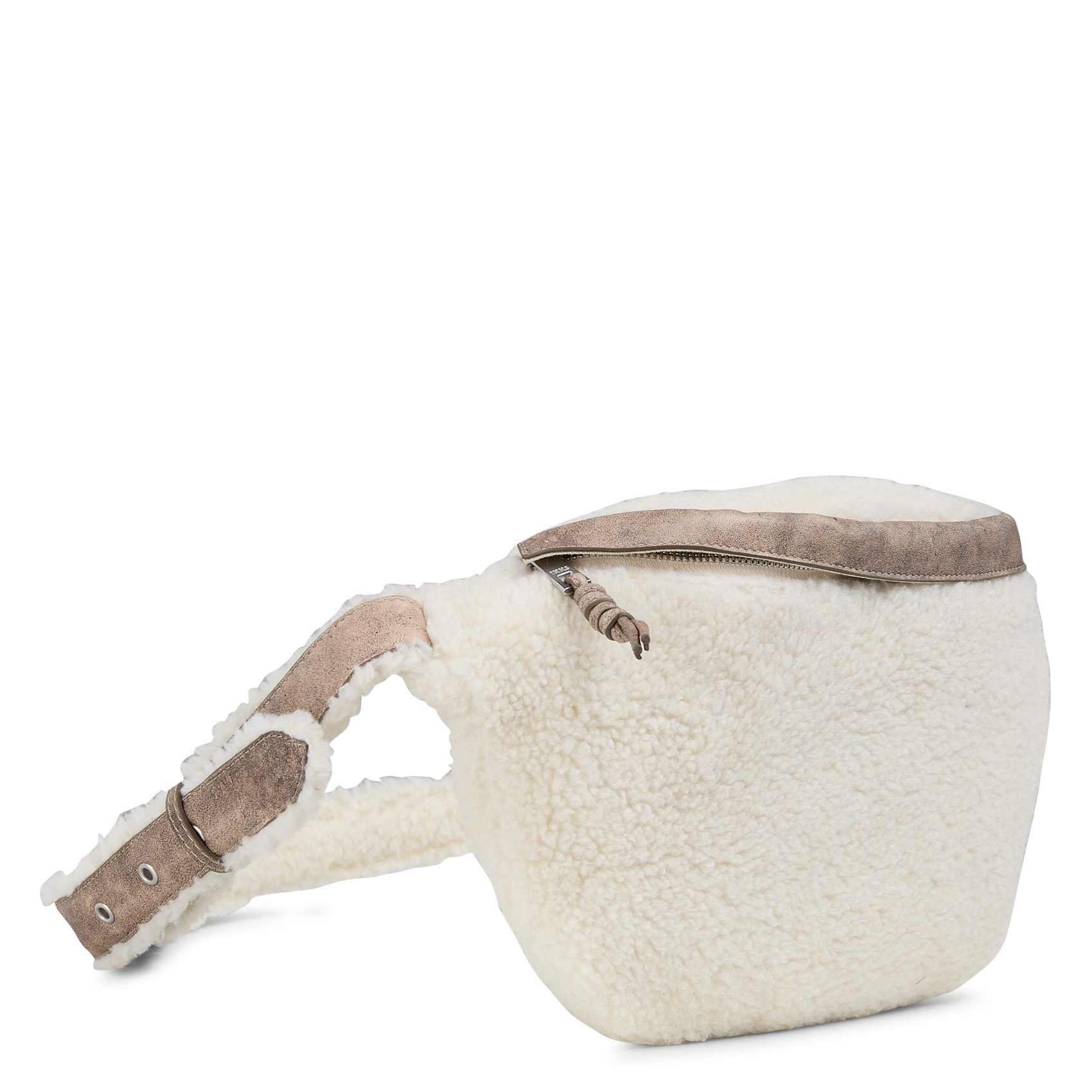 Banane sherpa zippée en coton IKKS Blanc