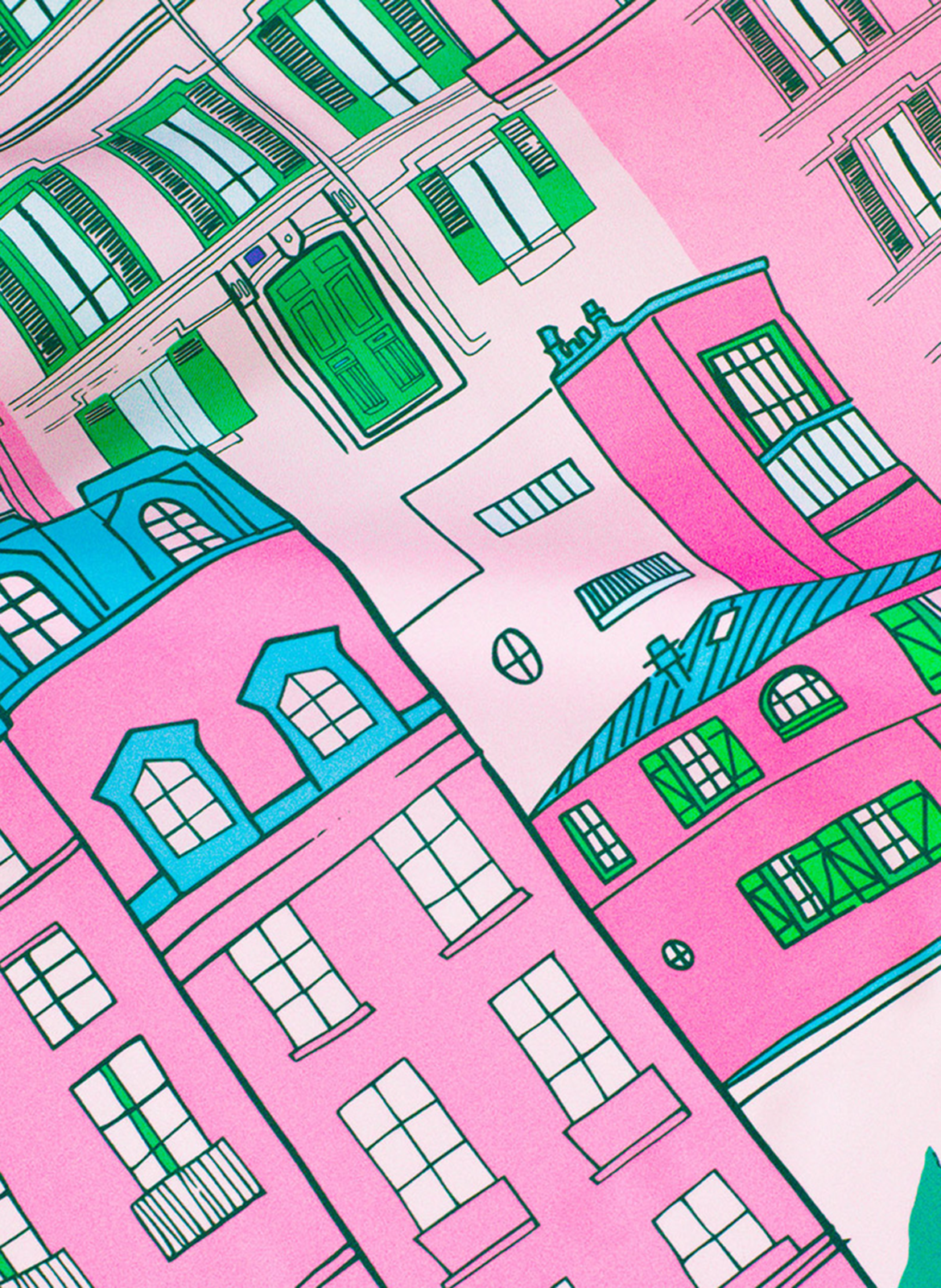 Montmartre - Carré 75 imprimé en soie PETITJEAN PARIS Multicolore