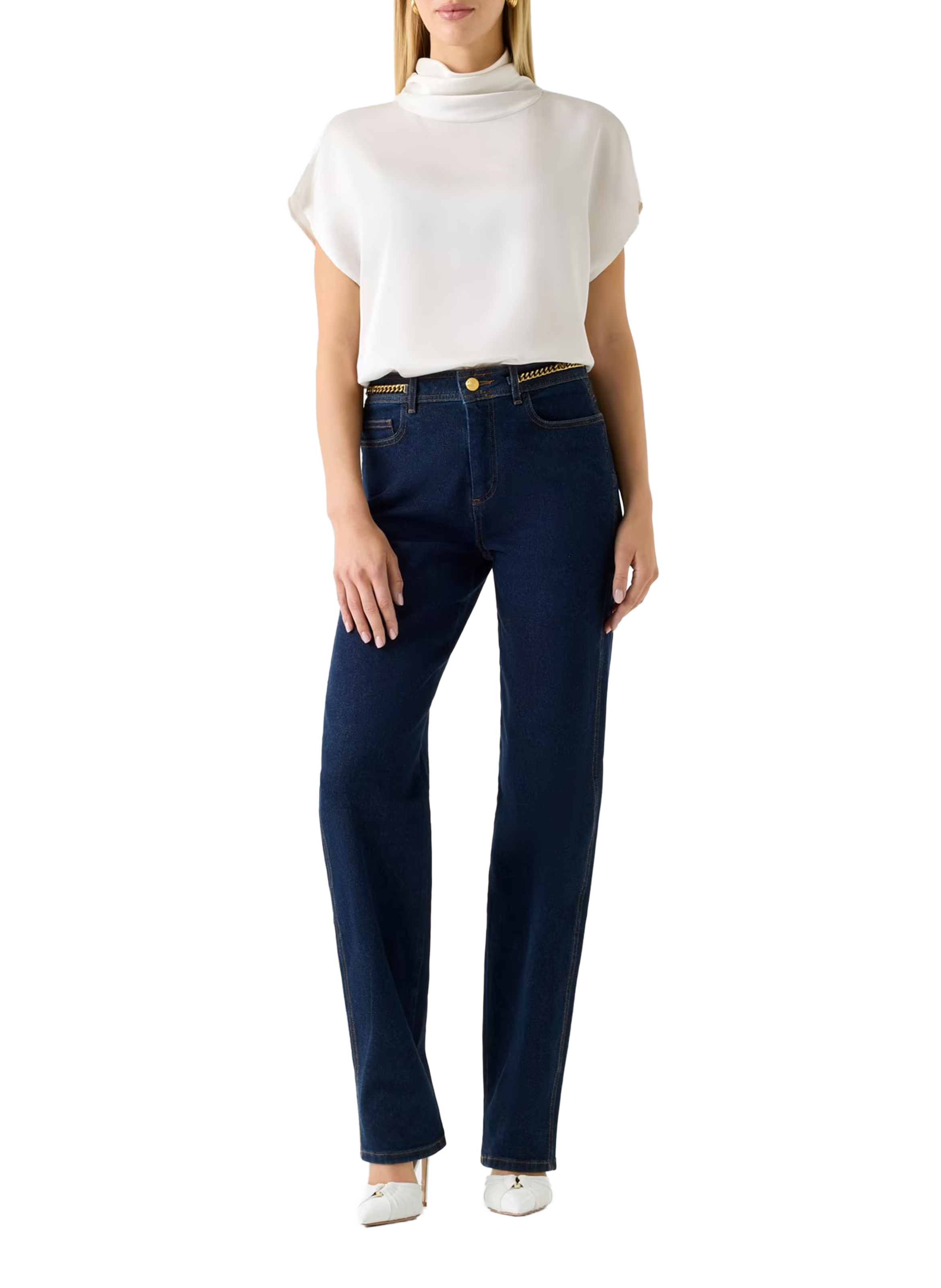 Jean Alyssa en coton GUESS Bleu
