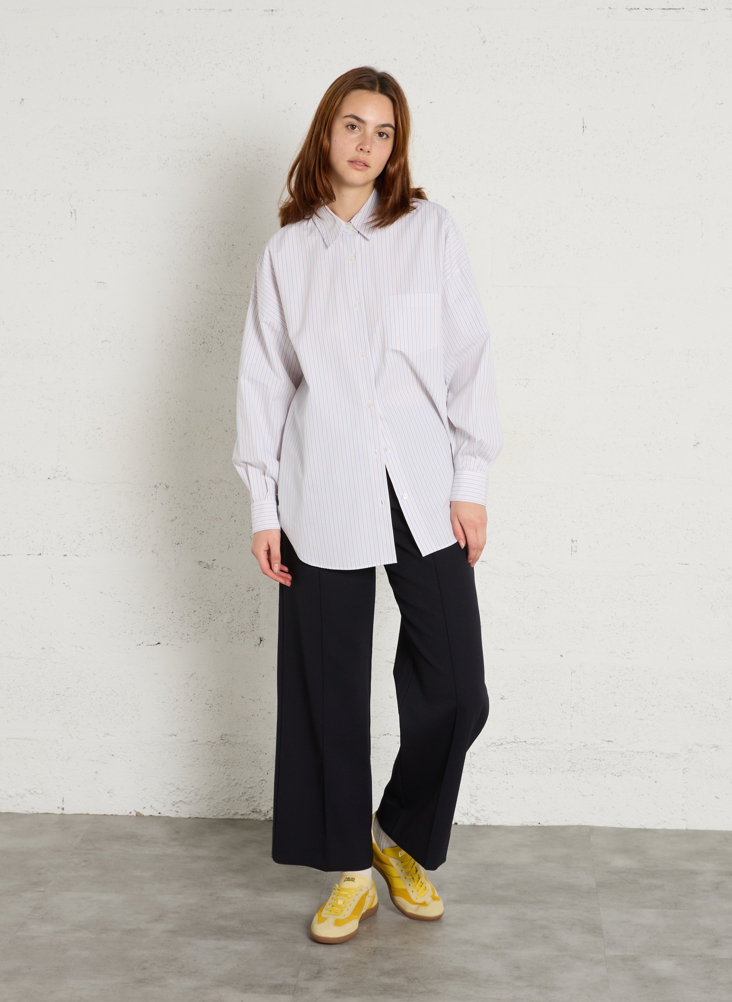 Pantalon droit tailleur à pinces harry SOEUR Bleu