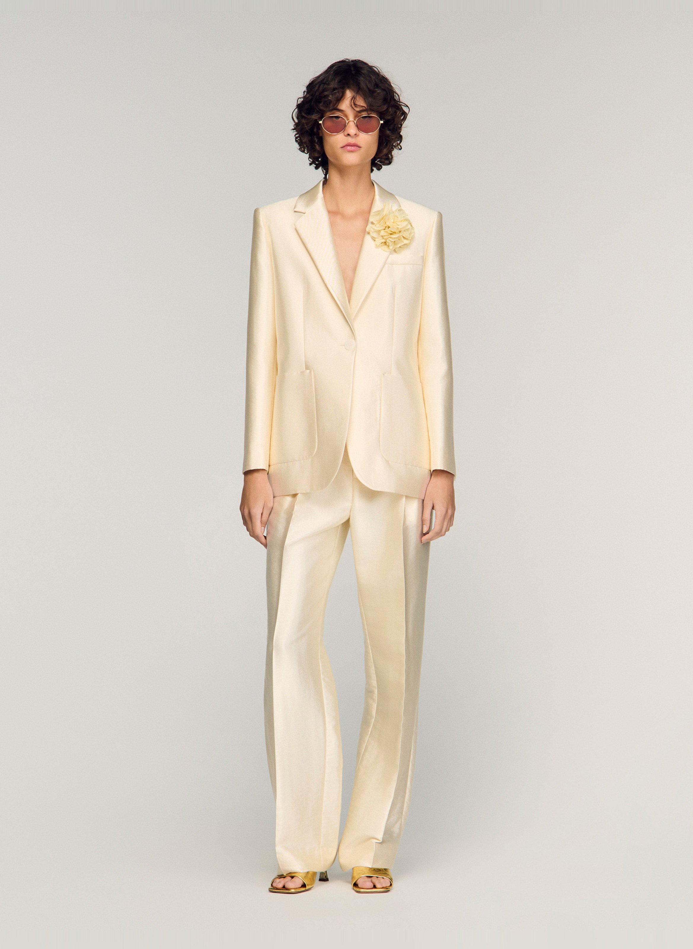 Veste de tailleur ajustée SANDRO Beige