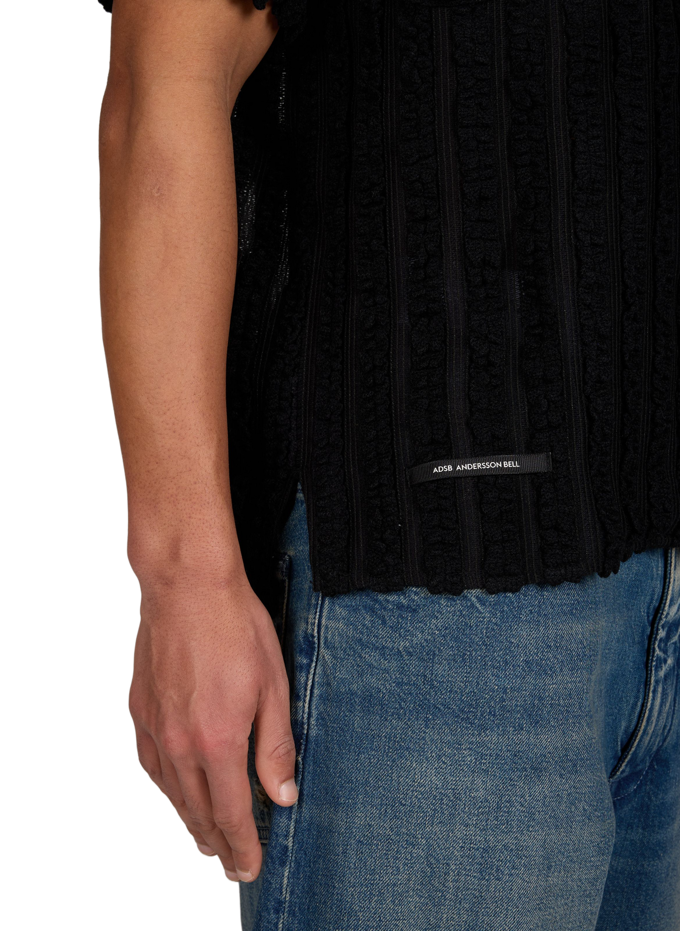 Short-sleeved knit shirt ANDERSSON BELL Black