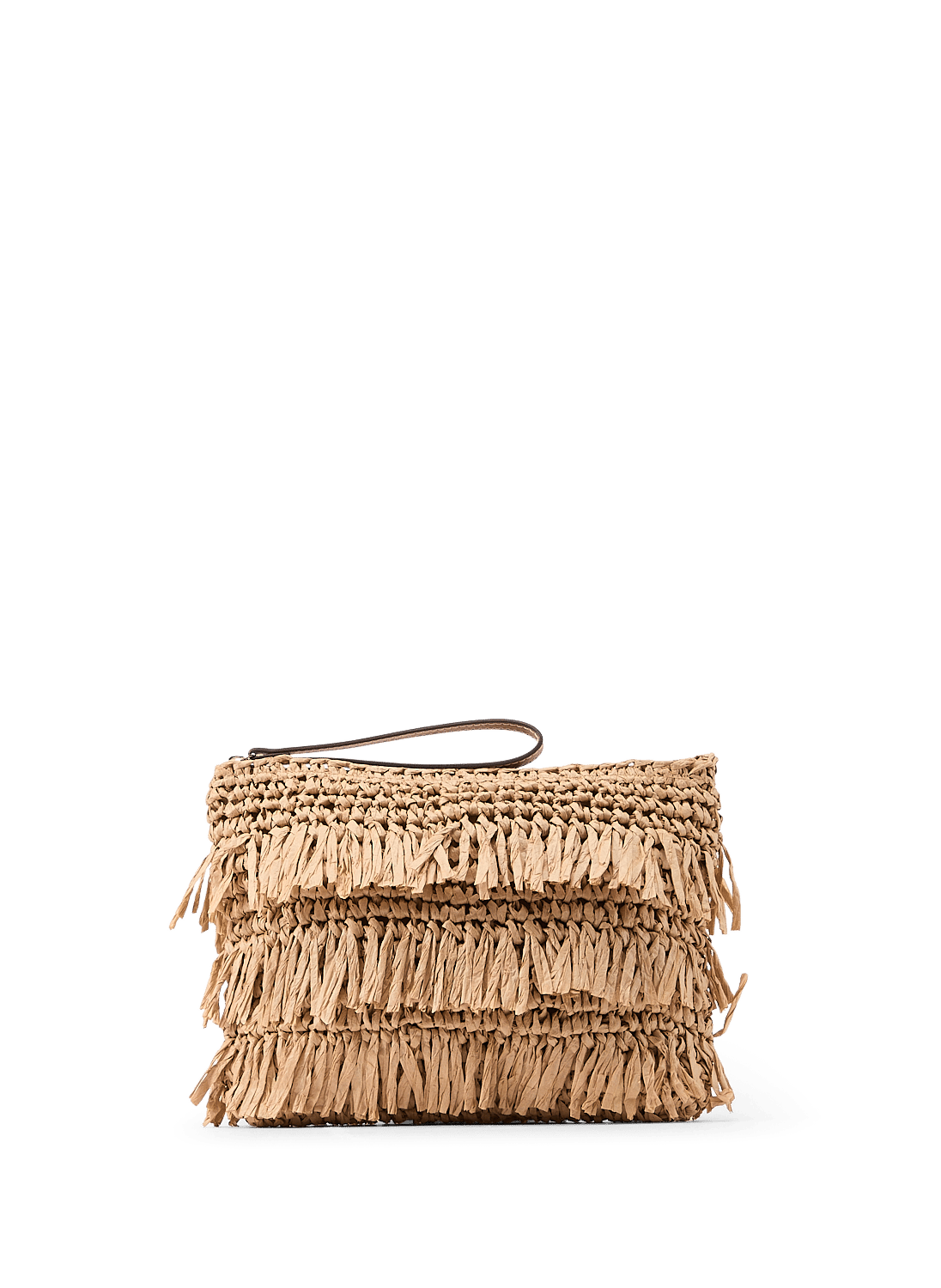 Fringe clutch AU PRINTEMPS PARIS Beige