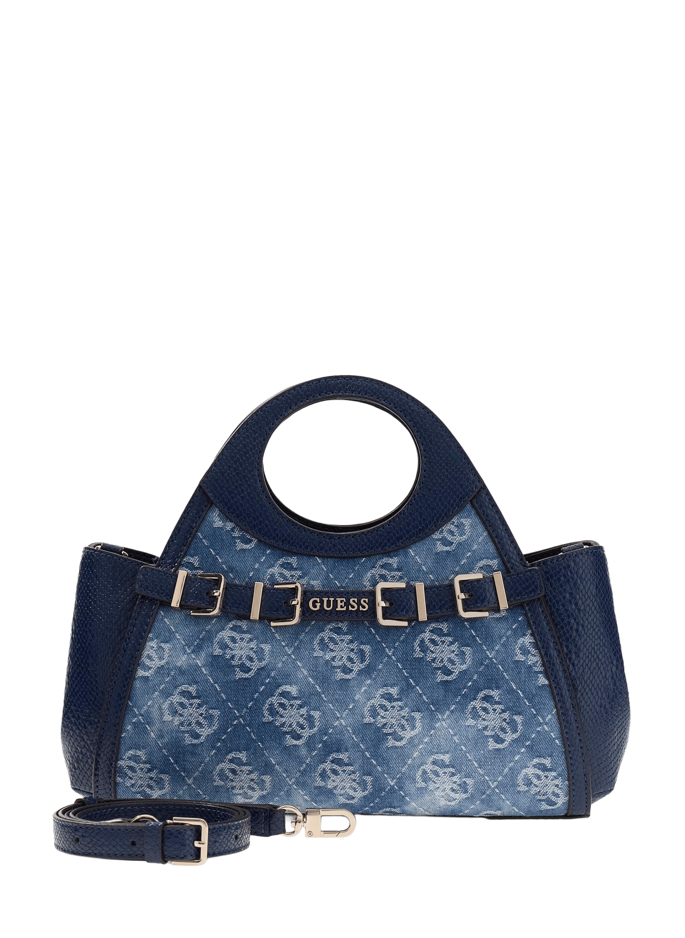 Borsa a tracolla denim Dovie con tracolla removibile GUESS Blu