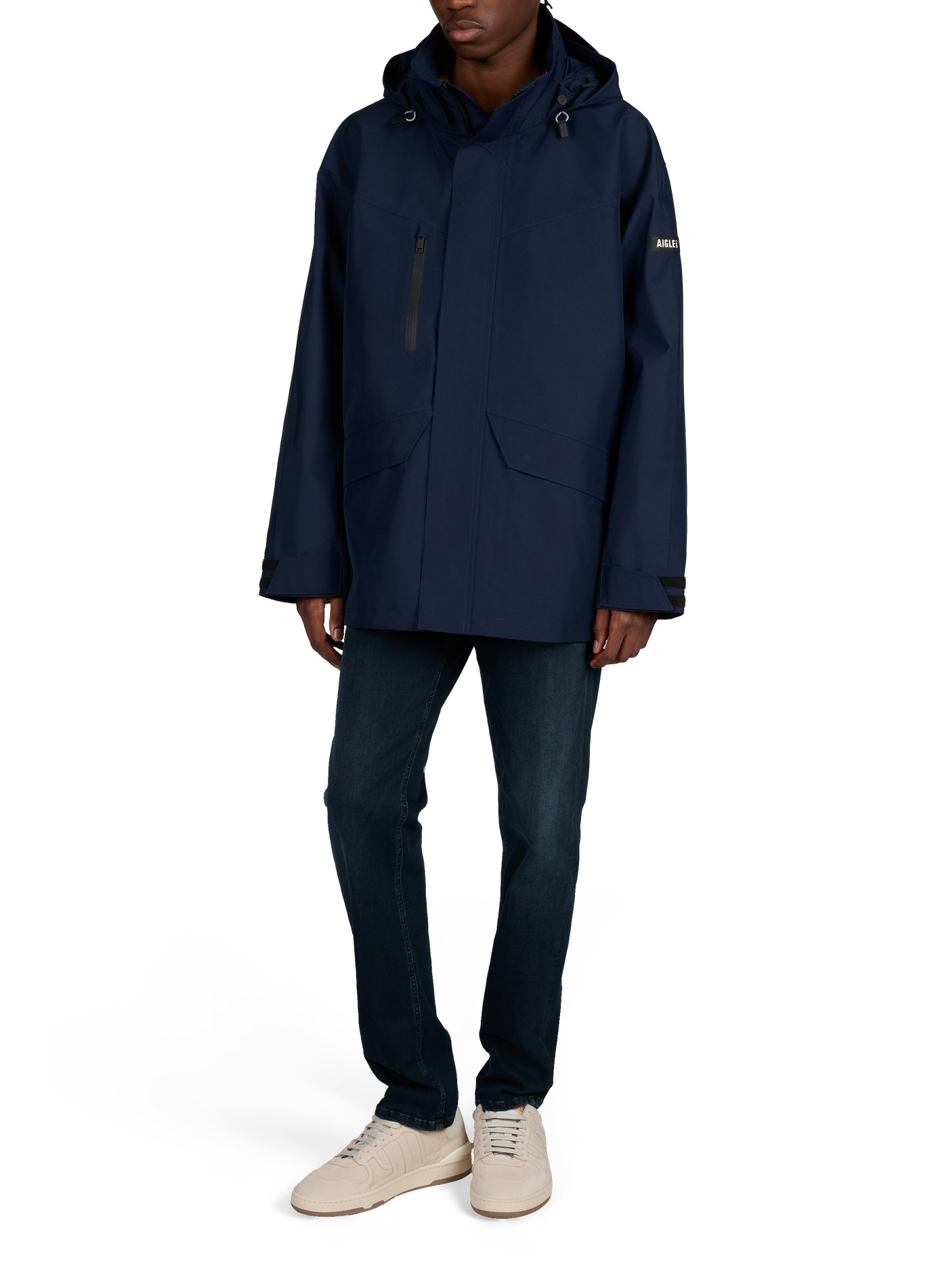 Waxed jacket  AIGLE Blue
