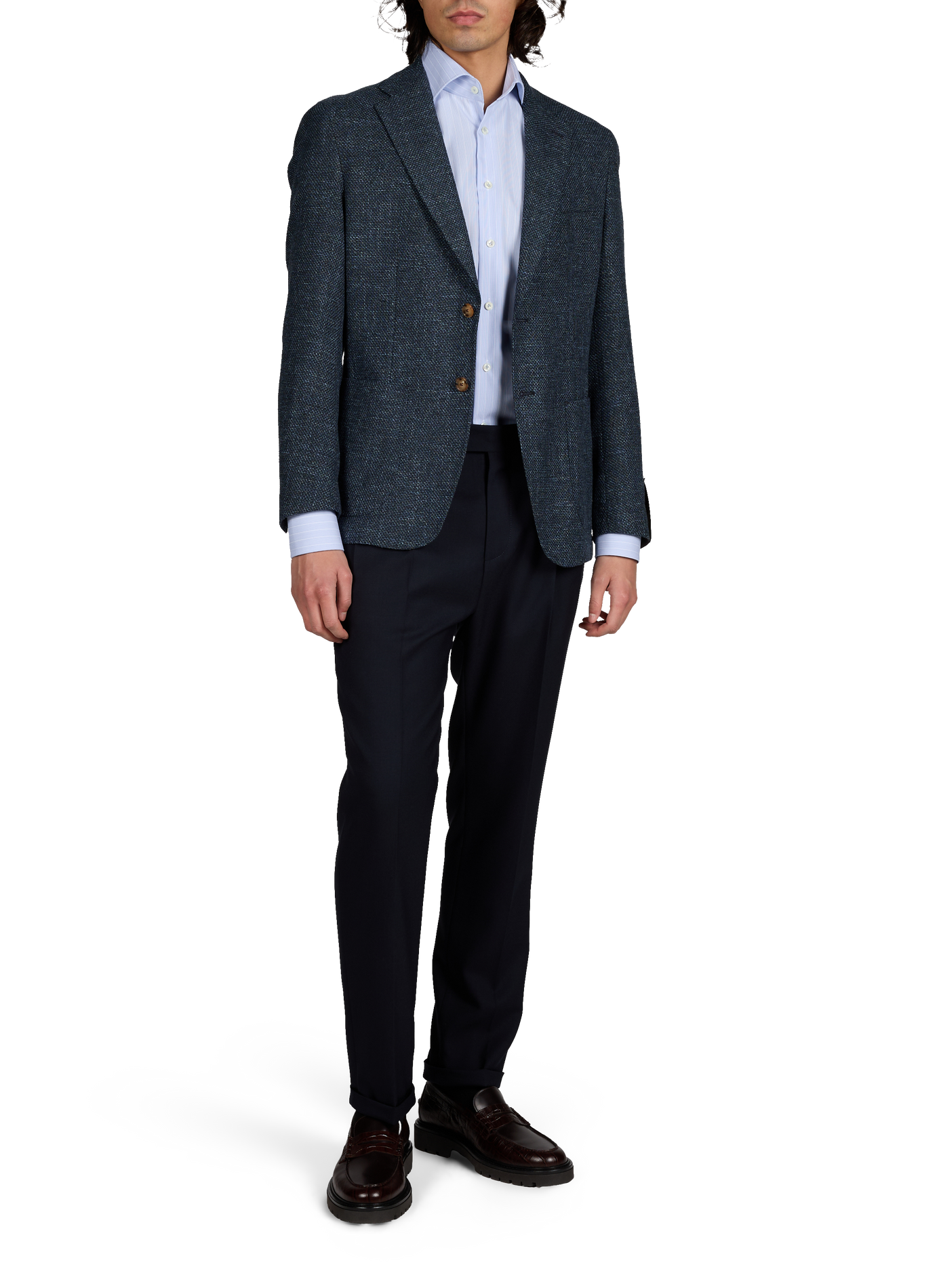 Blazer en coton mélangé WINDSOR Bleu