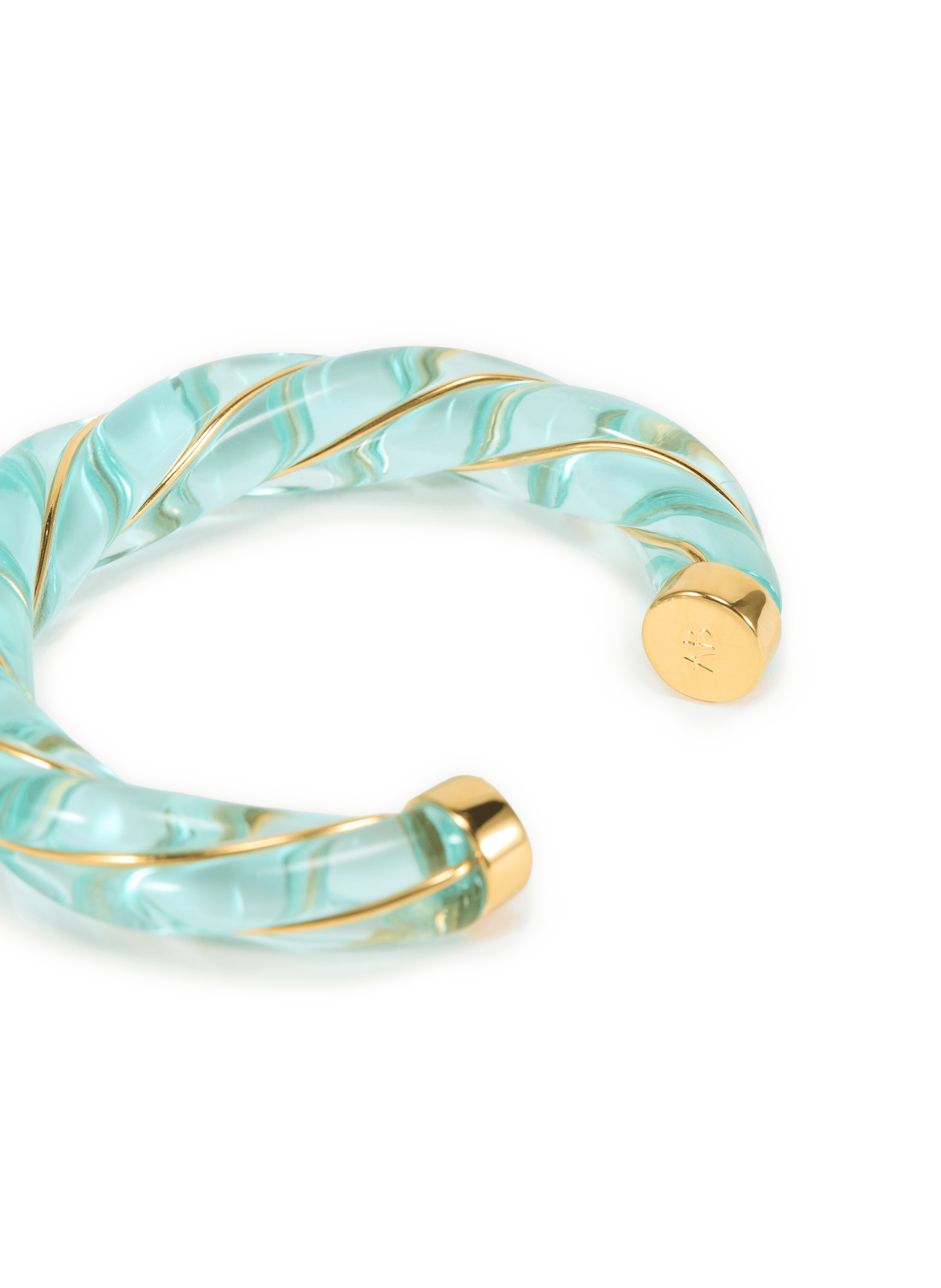 Bracelet manchette torsadé Diana AURELIE BIDERMANN Bleu