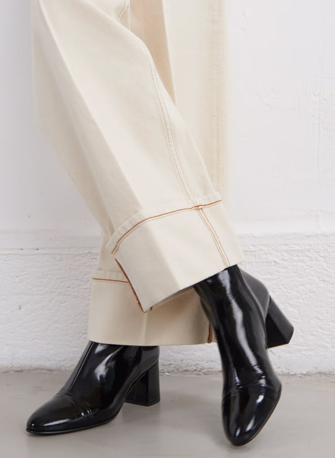 Bottines en cuir vernis plissé doniama JONAK Noir