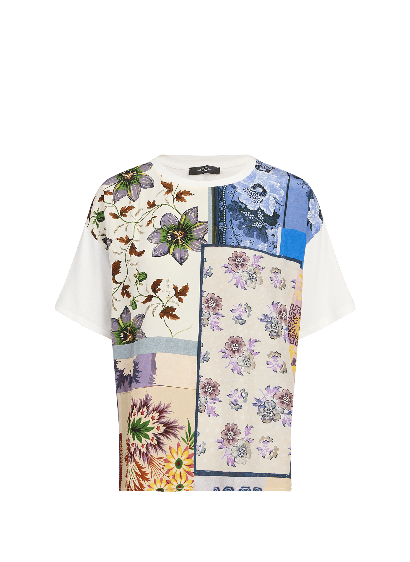 T-shirt imprimés à fleurs en coton mélangé MAX MARA WEEK END Multicolore