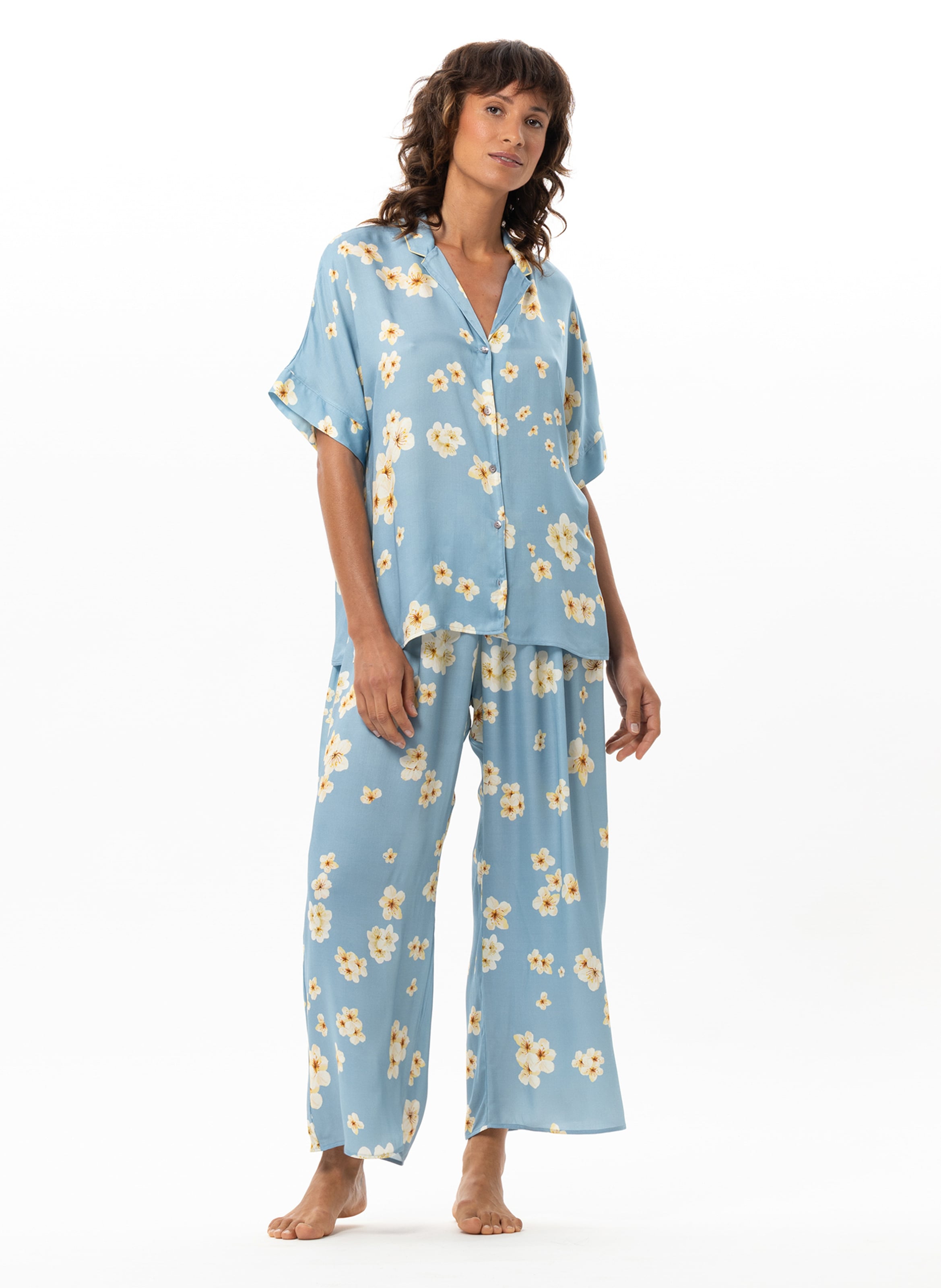 Pyjama boutonné en viscose eden 206 LE CHAT Multicolore