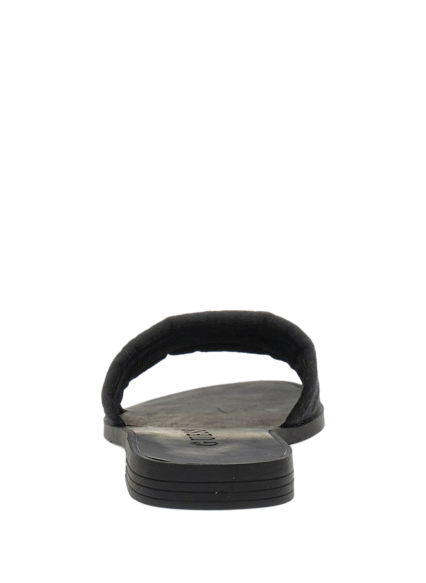 Flat sandals Elysone with logo in mixed cotton GUESS Black