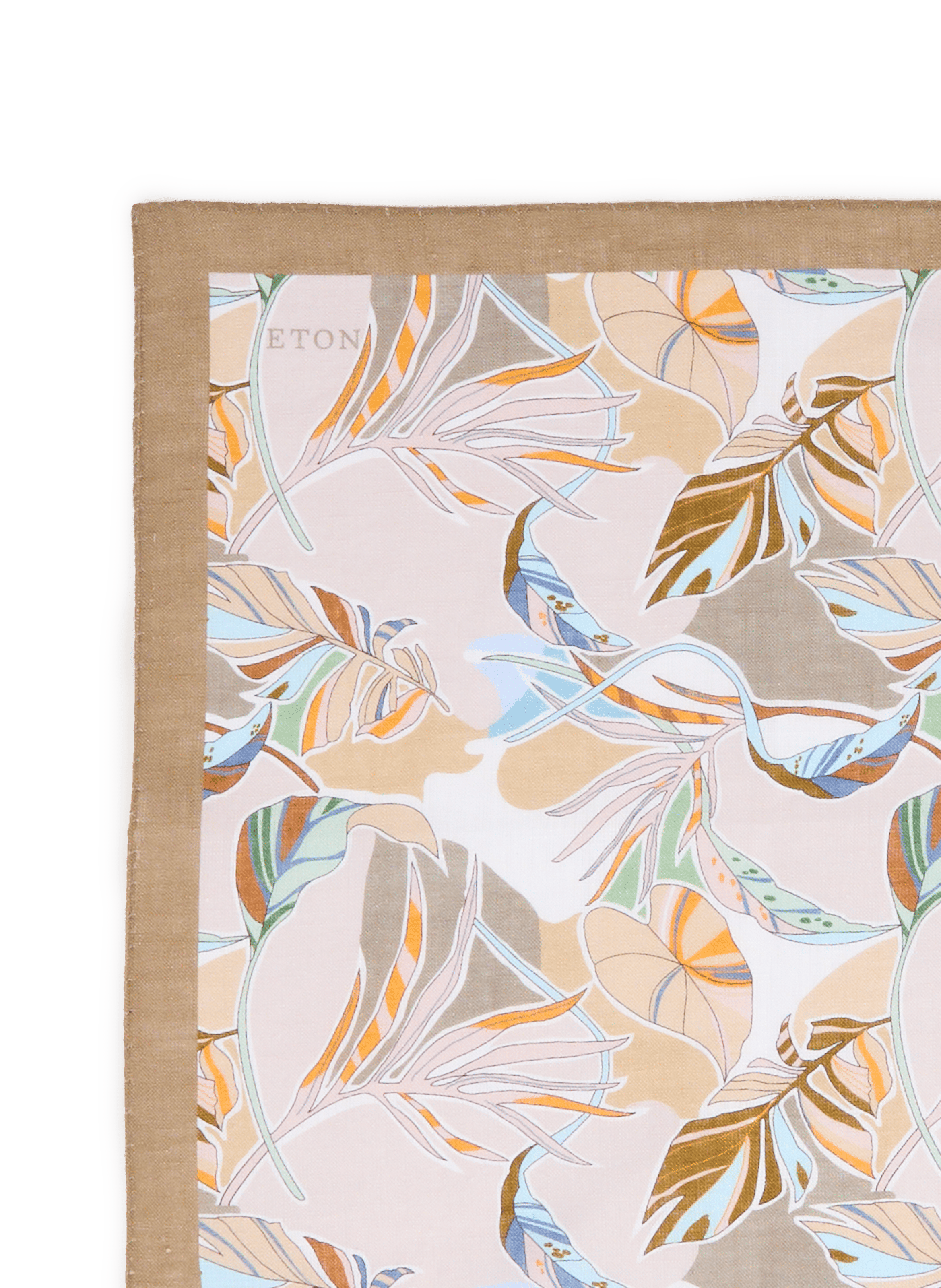 Pochette de costume en lin tropical ETON Beige