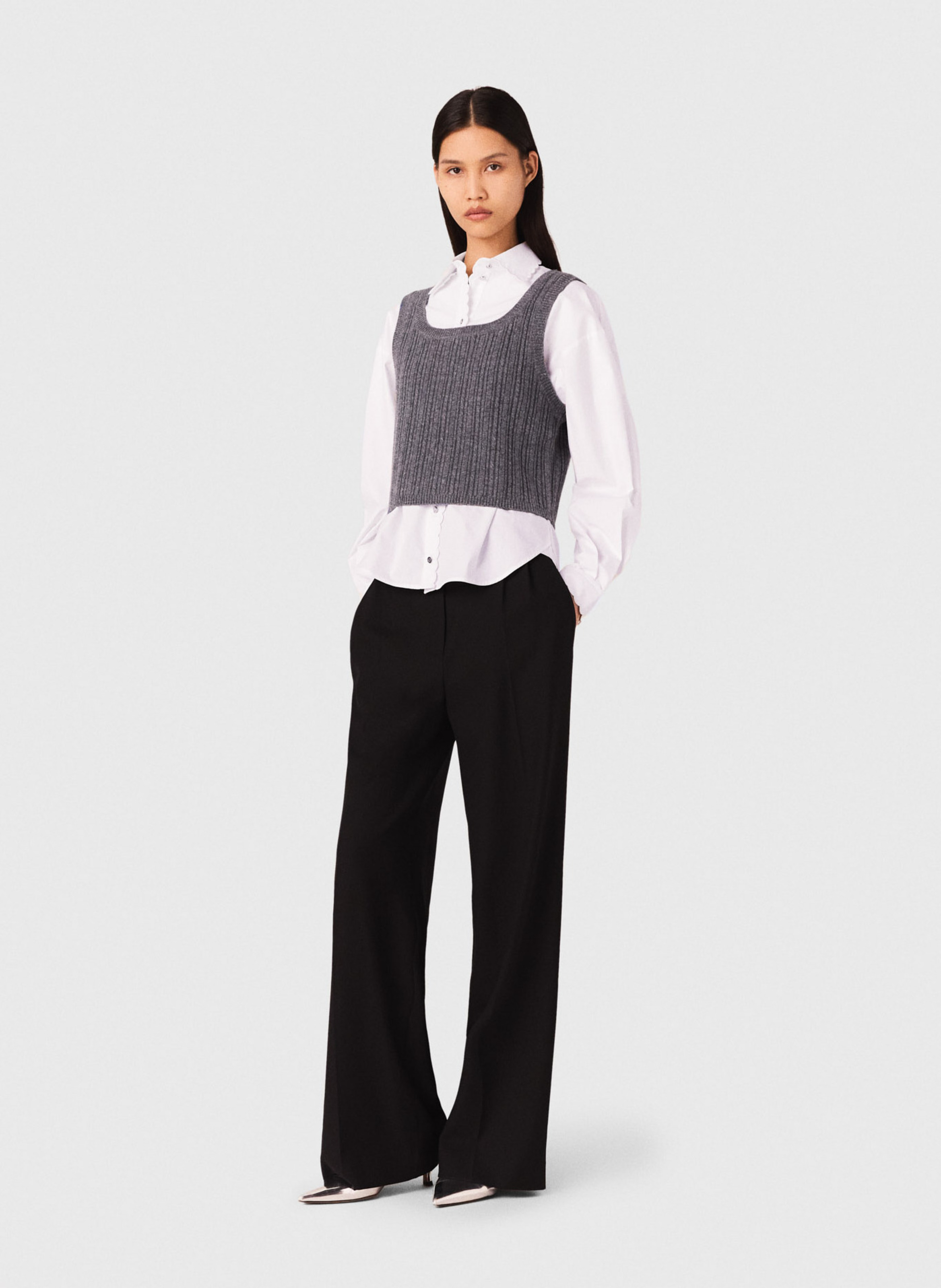 Pantalon large MAJE Noir