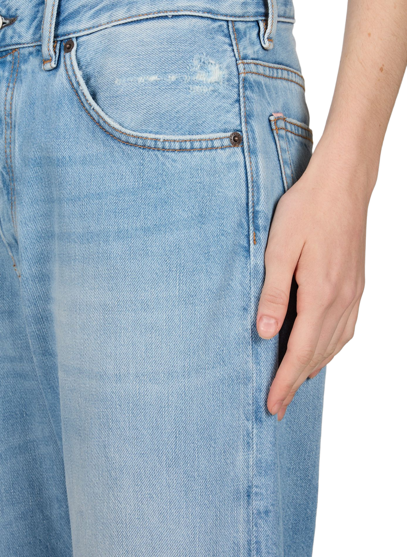 Slim-fit stretch cotton chinos ACNE STUDIOS Blue