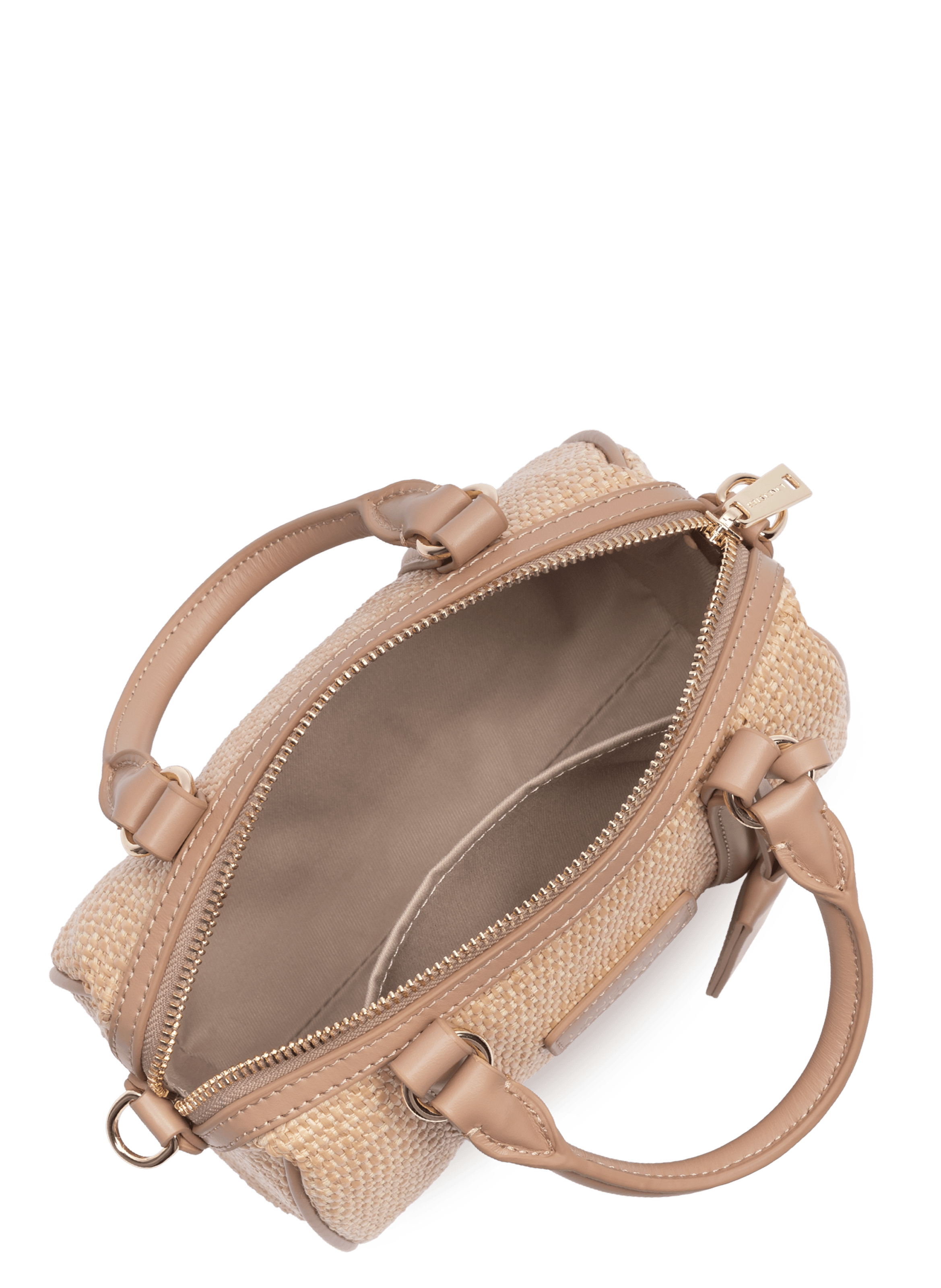 Sac polochon - mini osier LANCASTER Beige
