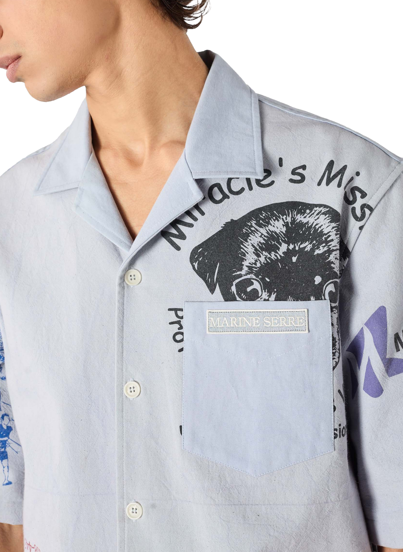 Sacs cabas scout upcyclés chemise bowling pe unisexe | Vert MARINE SERRE Homme