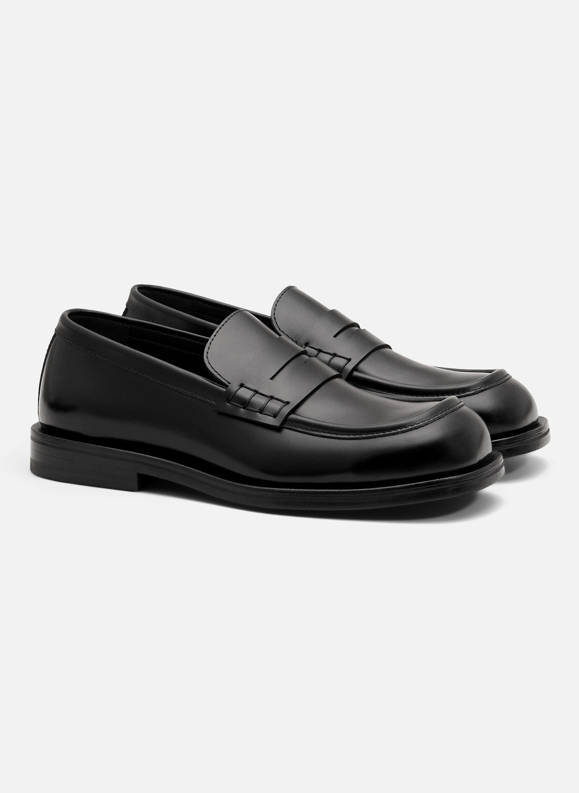 Mocassins unisexe en cuir de veau AMI PARIS Noir