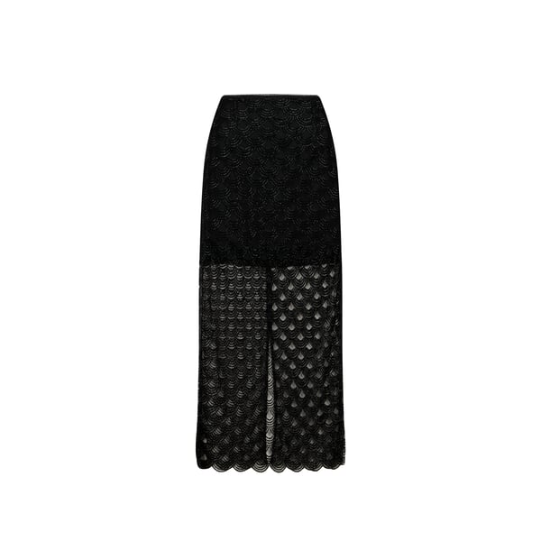 Jupe à motifs avec fente arrière Jupe à motifs avec fente arrière