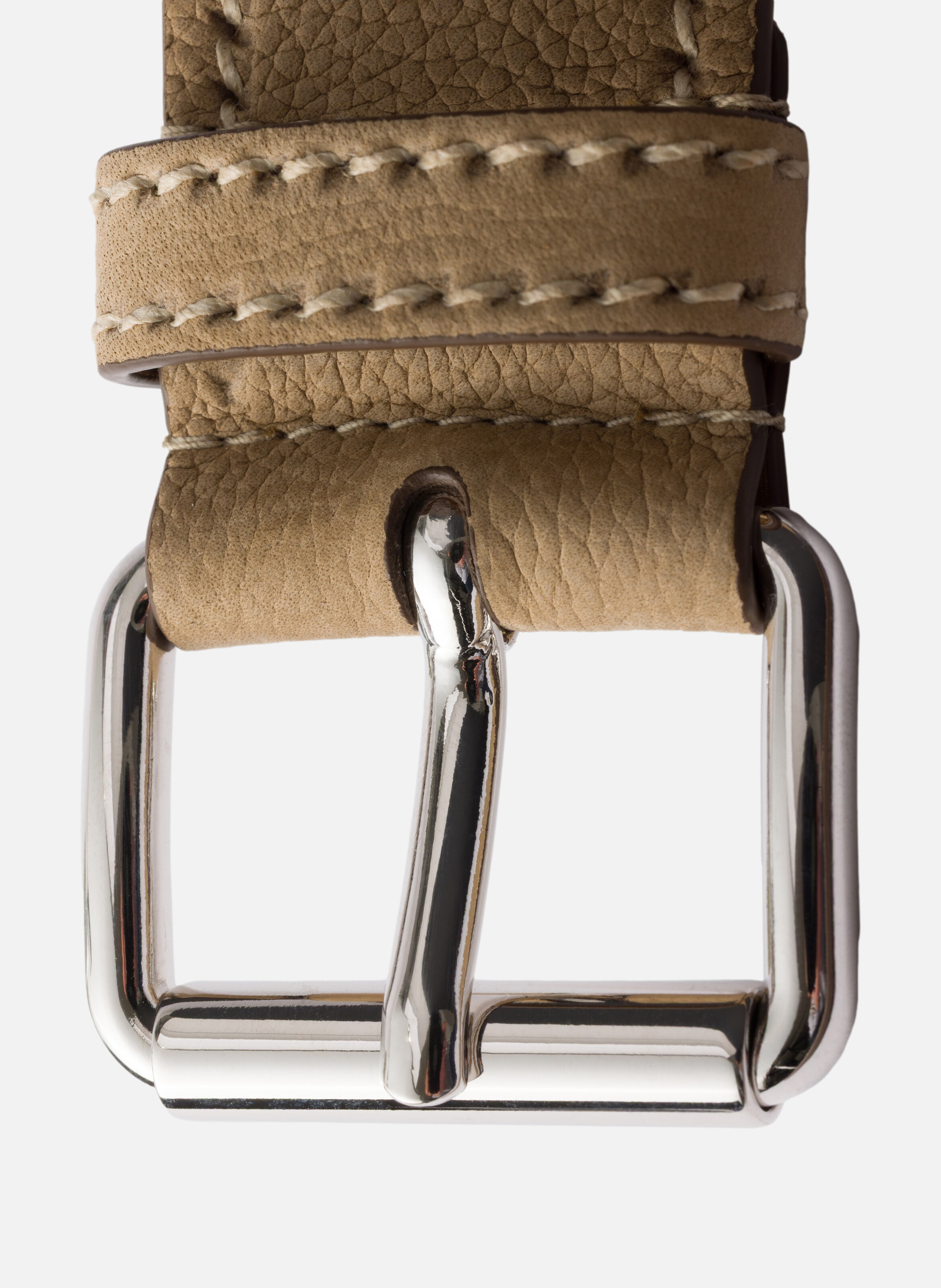 Ceinture en cuir nubuck PRADA Beige