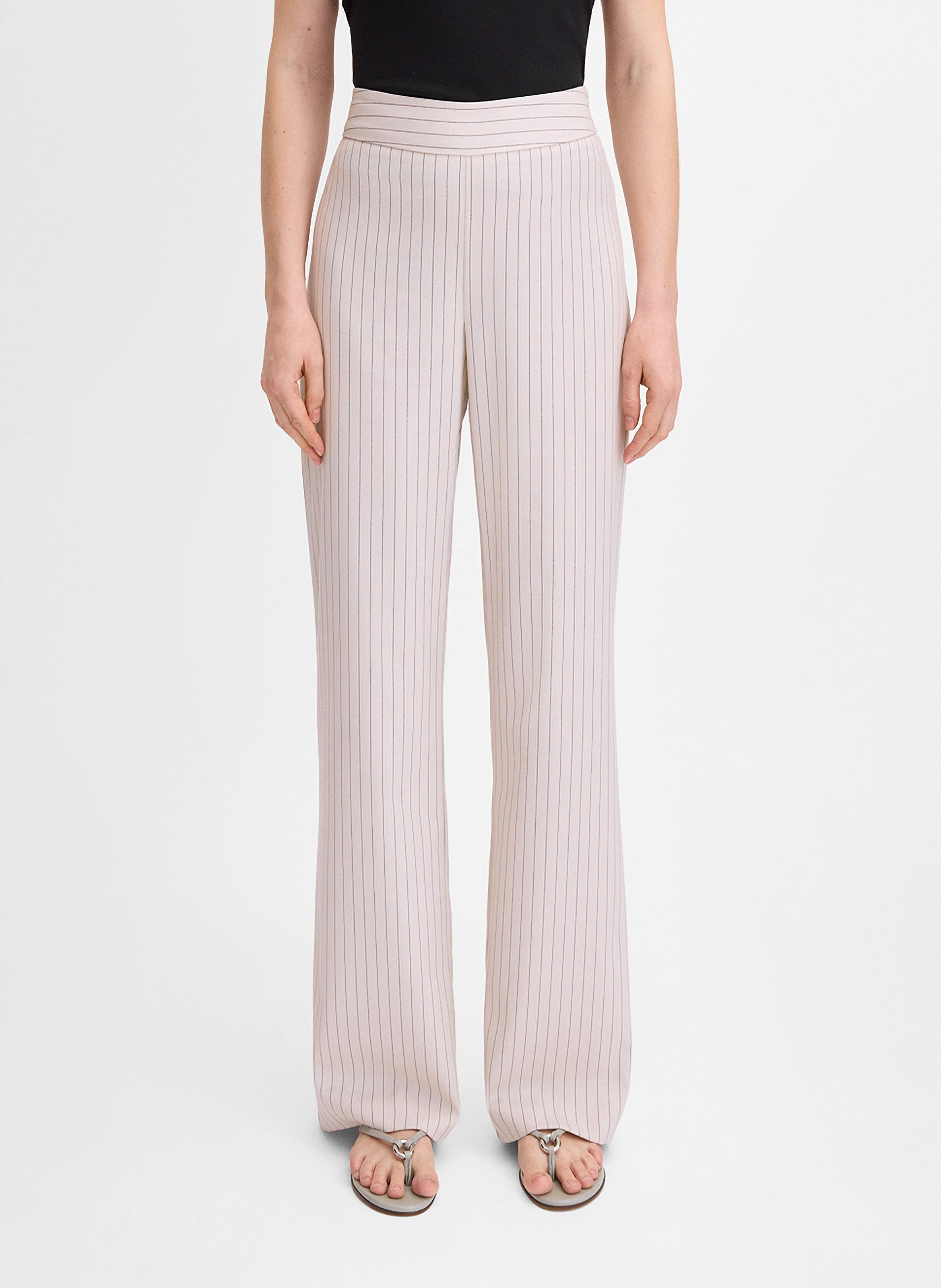 Pantalon droit à rayures shalton SIMORRA Marron