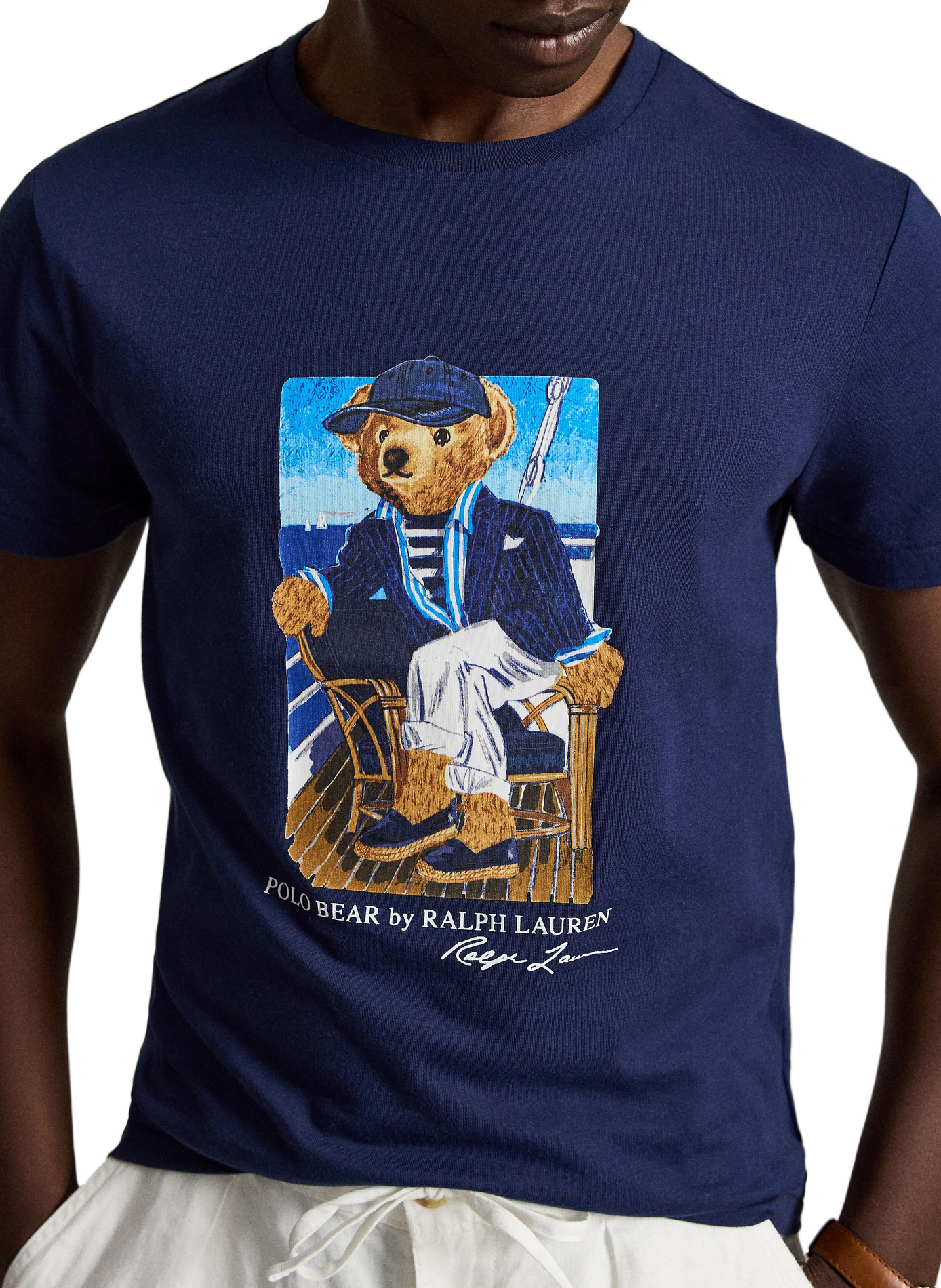 T-shirt imprimé en coton POLO RALPH LAUREN Bleu