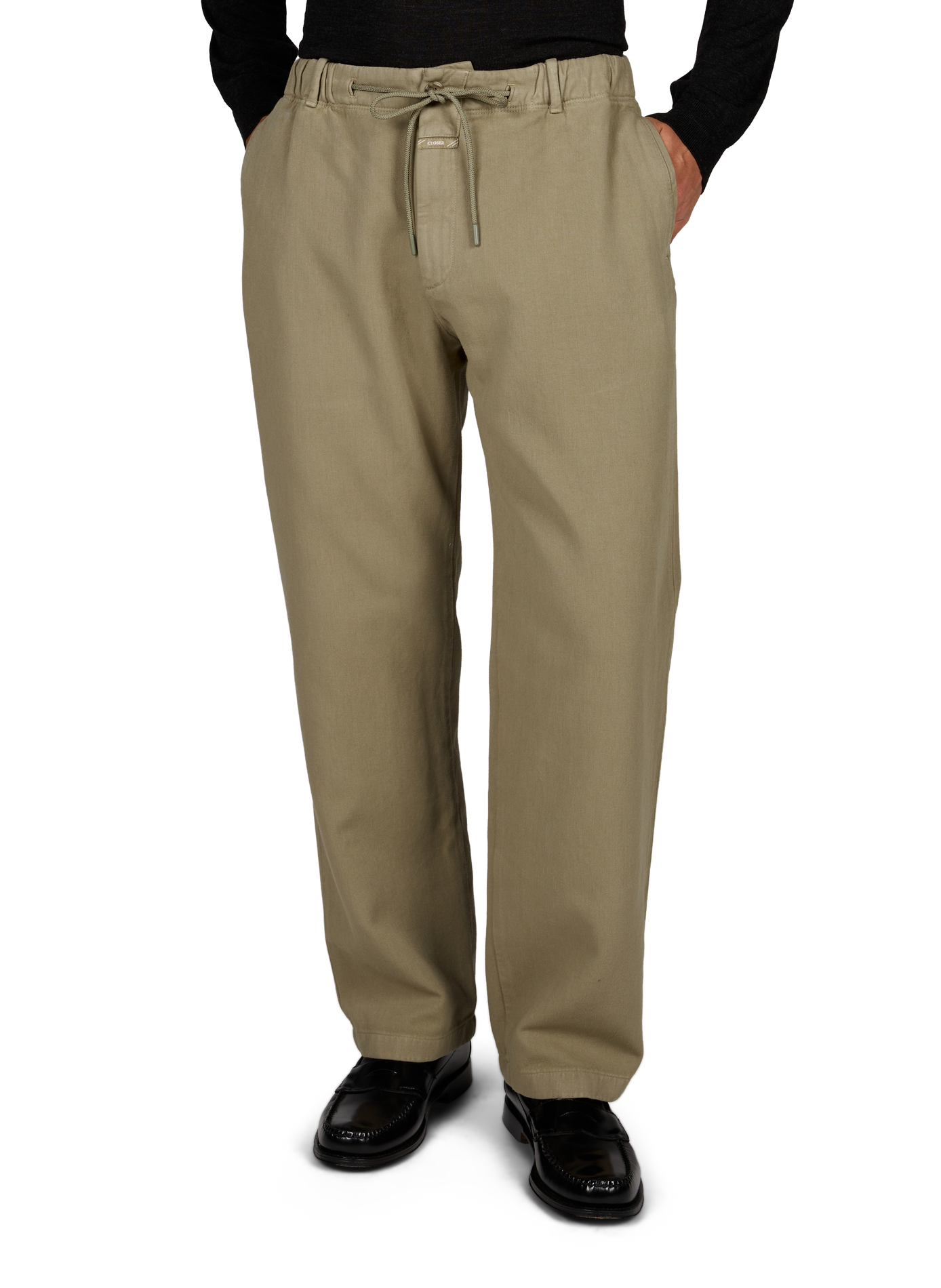 Pantalon large en coton mélangé CLOSED Beige