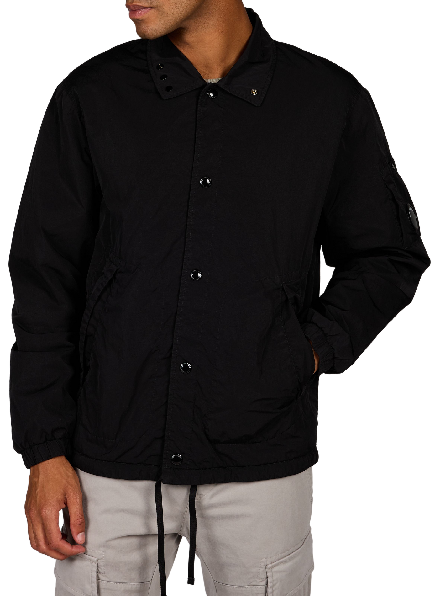 Jacket with embroidered logo | Black CP COMPANY Men