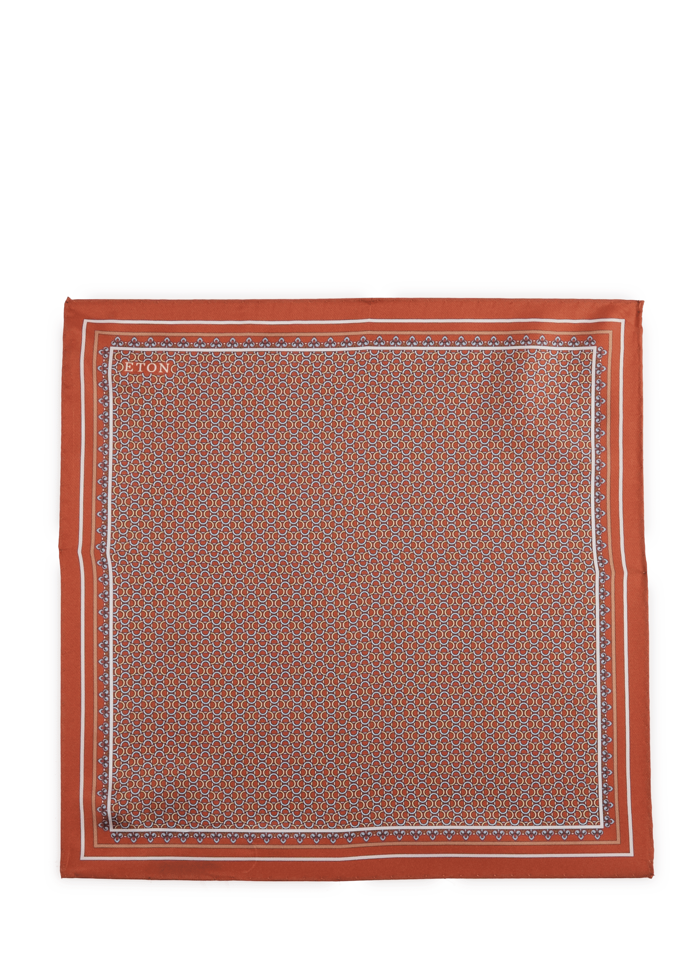 Printed silk floaty scarf ETON Orange