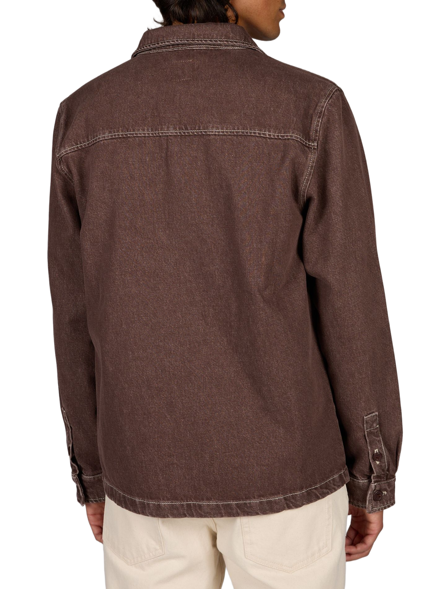 Straight cotton shirt FAGUO Brown