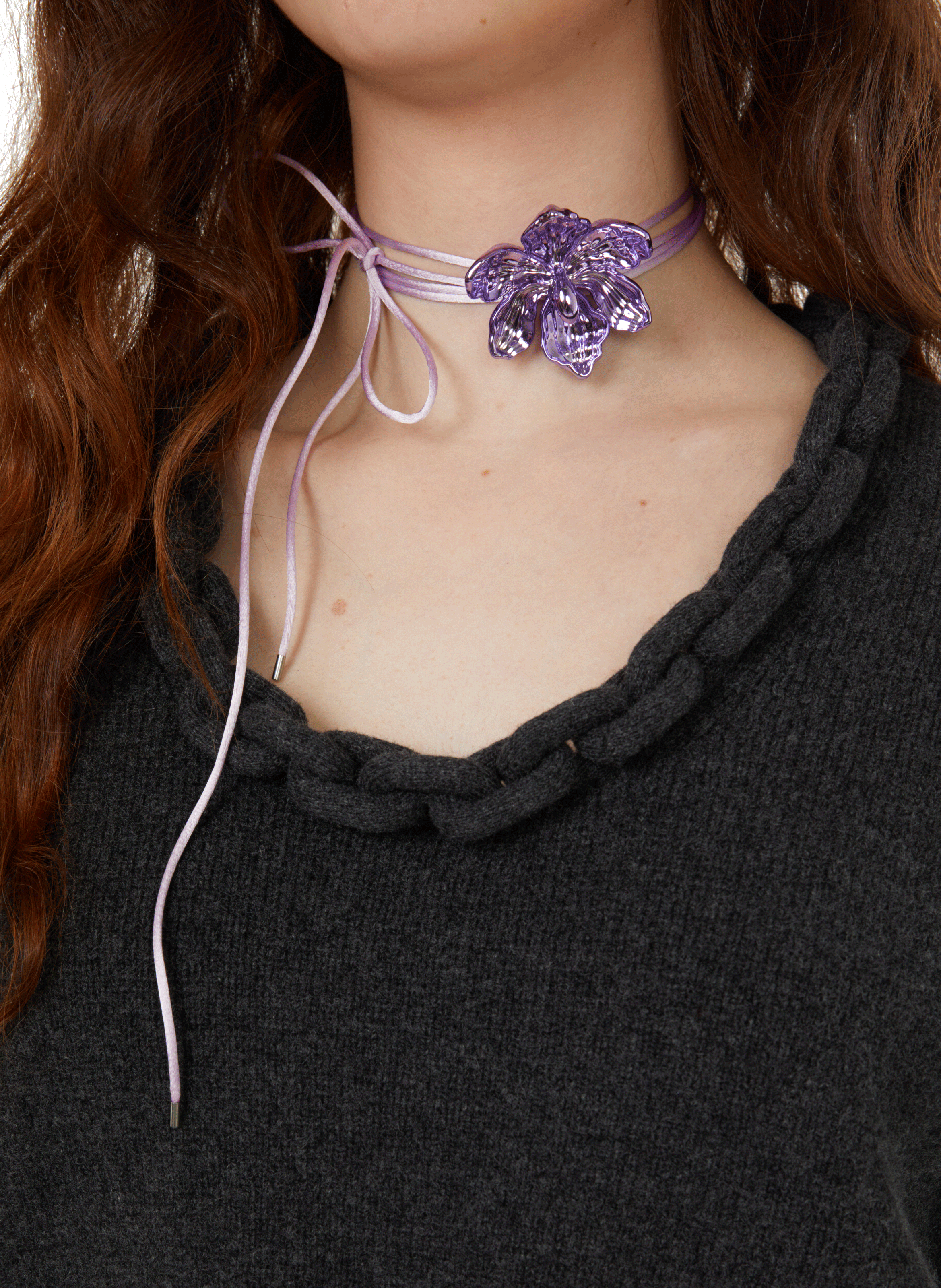 Collier Iris Lacet  HUGO KREIT Violet