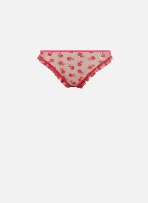 Rose lace briefs Red by LE PETIT TROU LE PETIT TROU Rose lace briefs Red