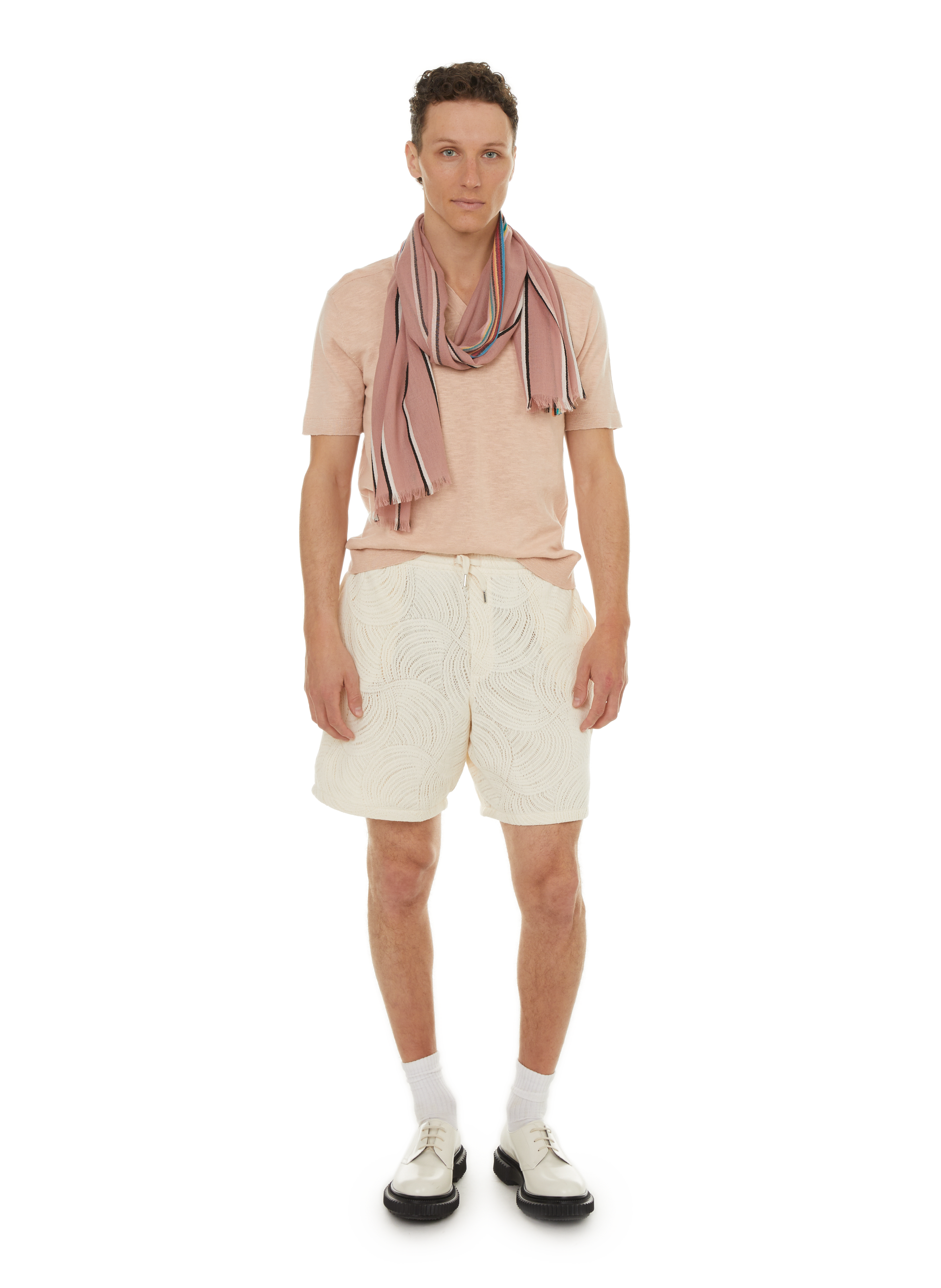 Echarpe en laine et cachemire PAUL SMITH Rose