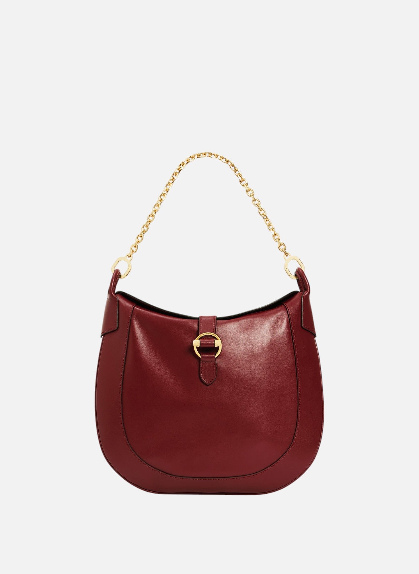 Grand sac bandoulière pia en cuir lisse LE TANNEUR Rouge