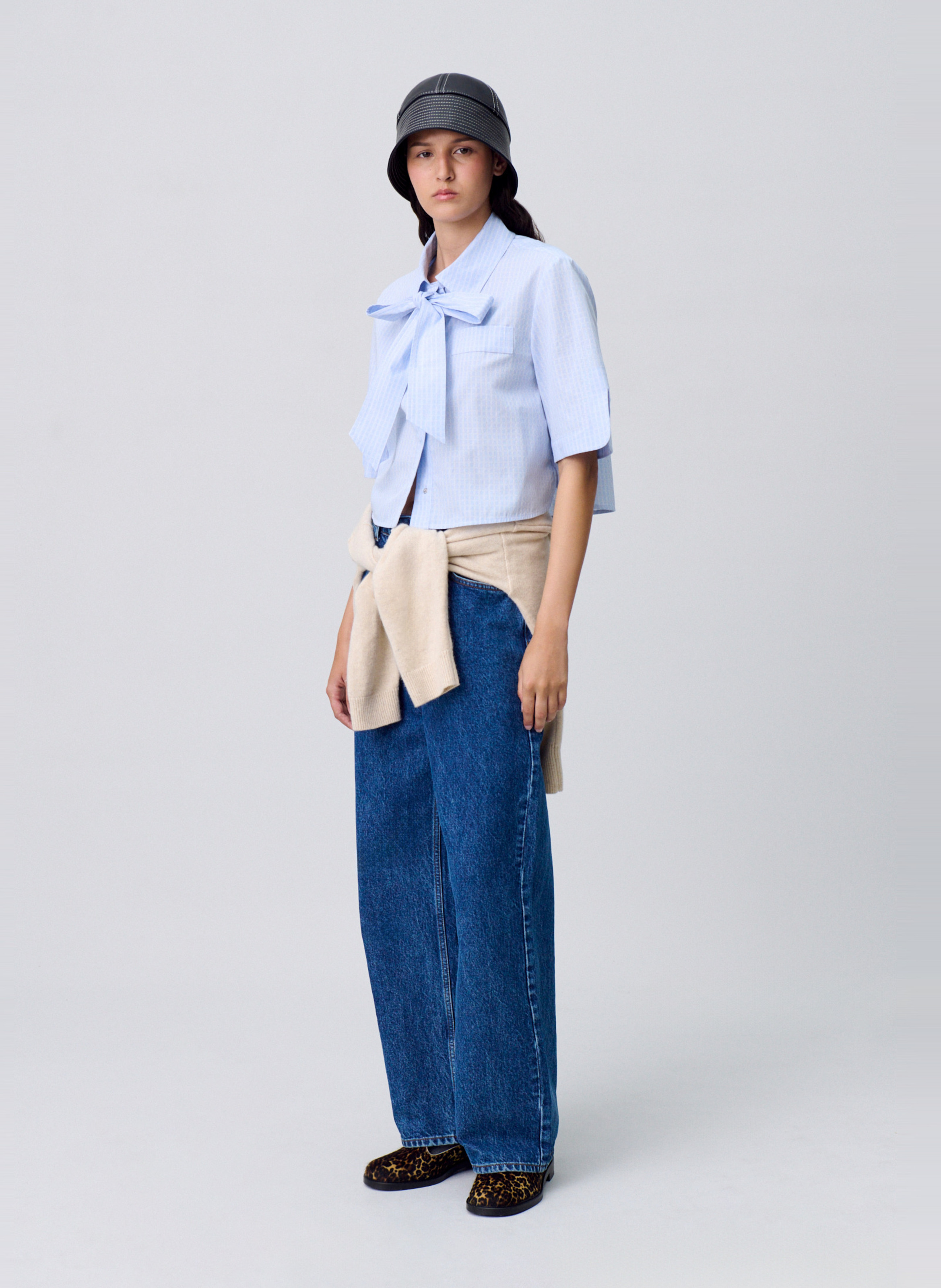 Chemise courte à carreaux en coton CLAUDIE PIERLOT Multicolore